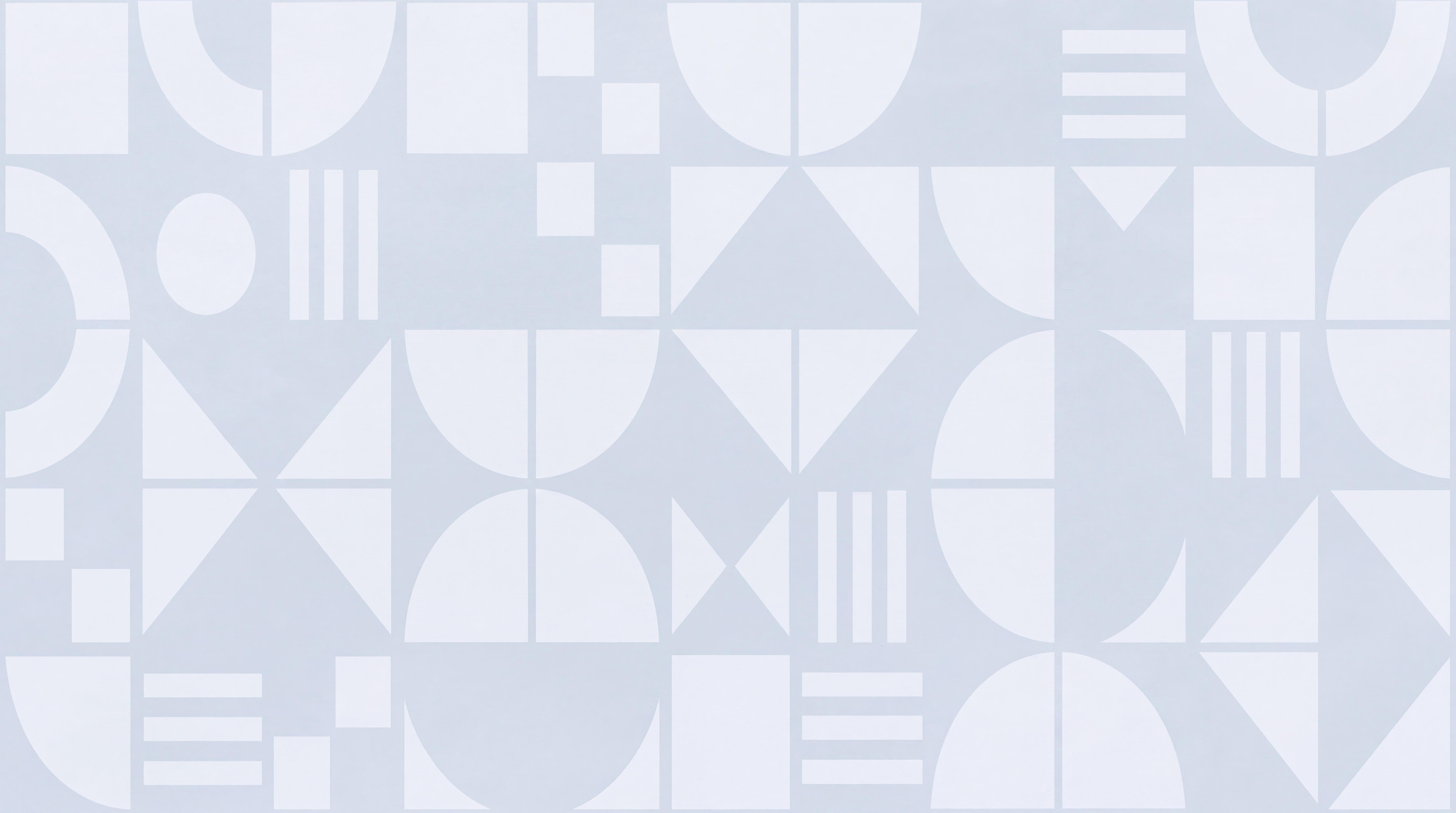 Blue Geometric Abstract Painterly Wallpaper Mural, Peel-and-stick Finish