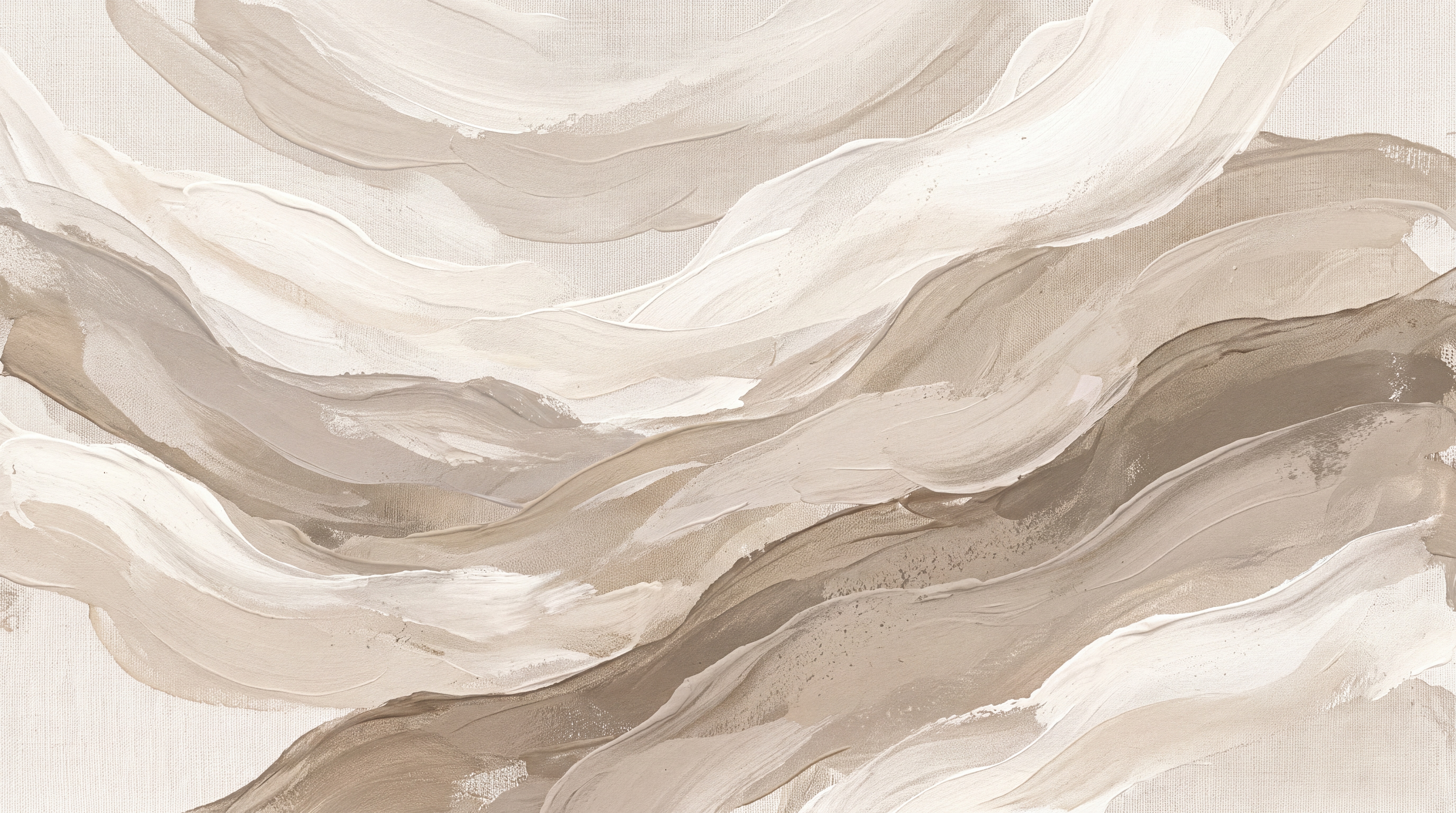 Beige Waves Artful Abstract Wallpaper Mural, Peel-and-stick Finish