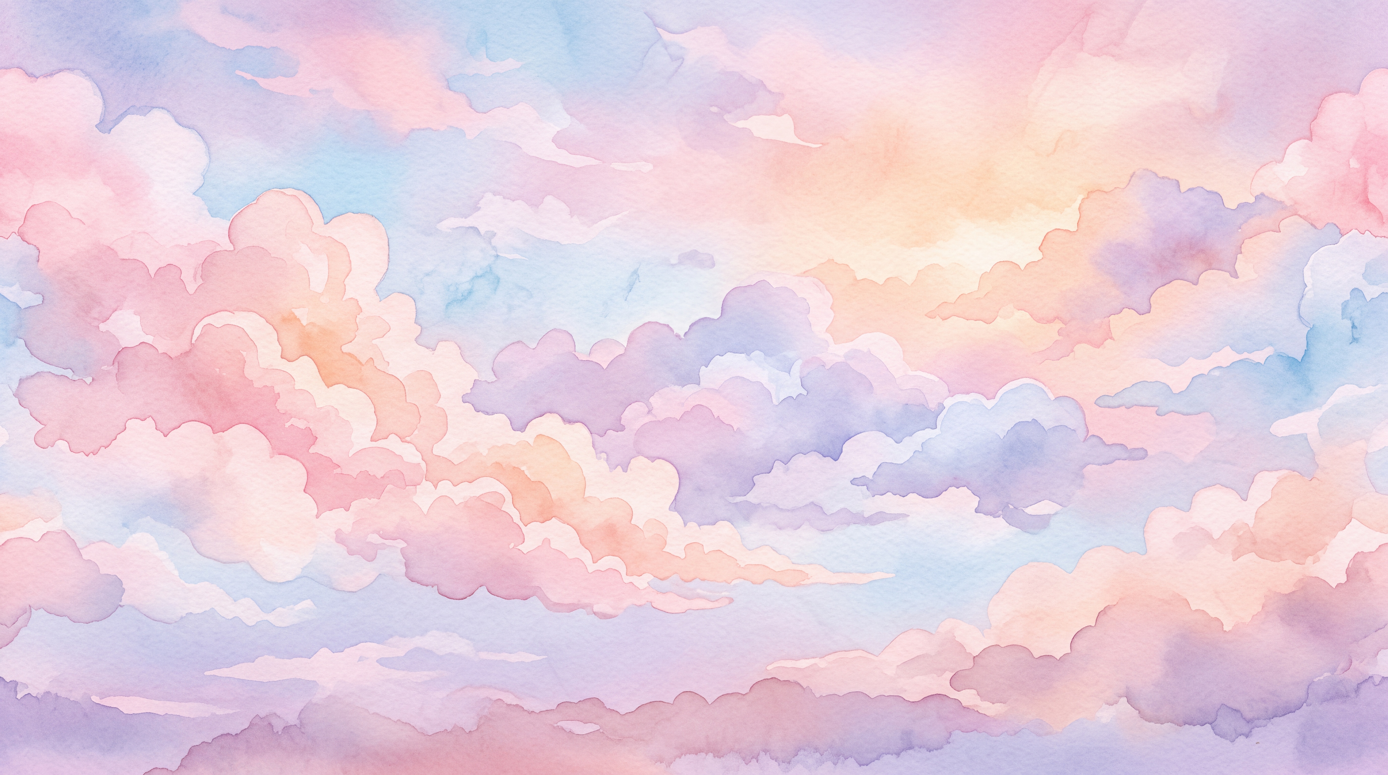 Pastel Clouds Artful Abstract Wallpaper Mural, Peel-and-stick Finish