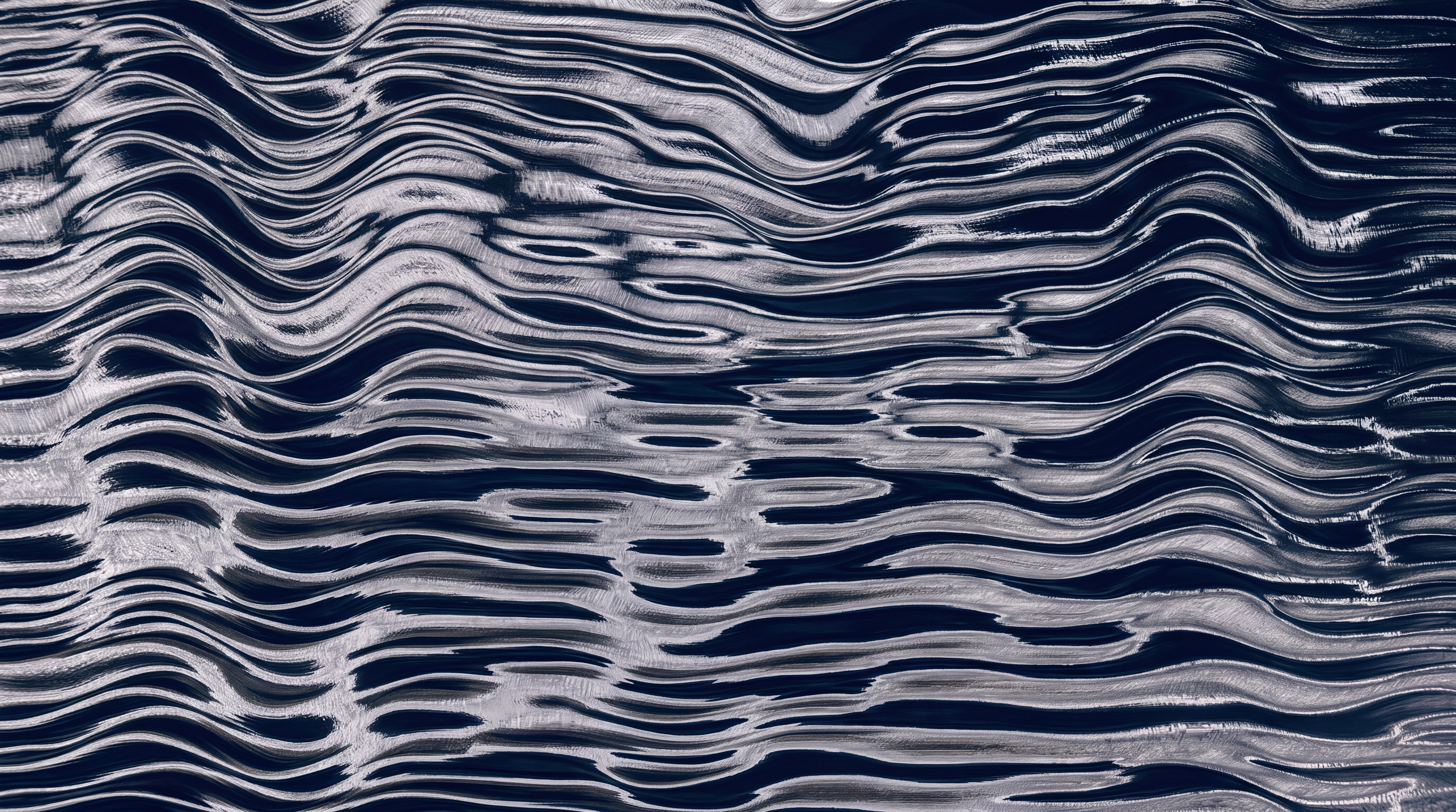 Navy Waves Artful Decorative Wallpaper Mural Dining-room-wallpaper-murals, Peel-and-stick Finish