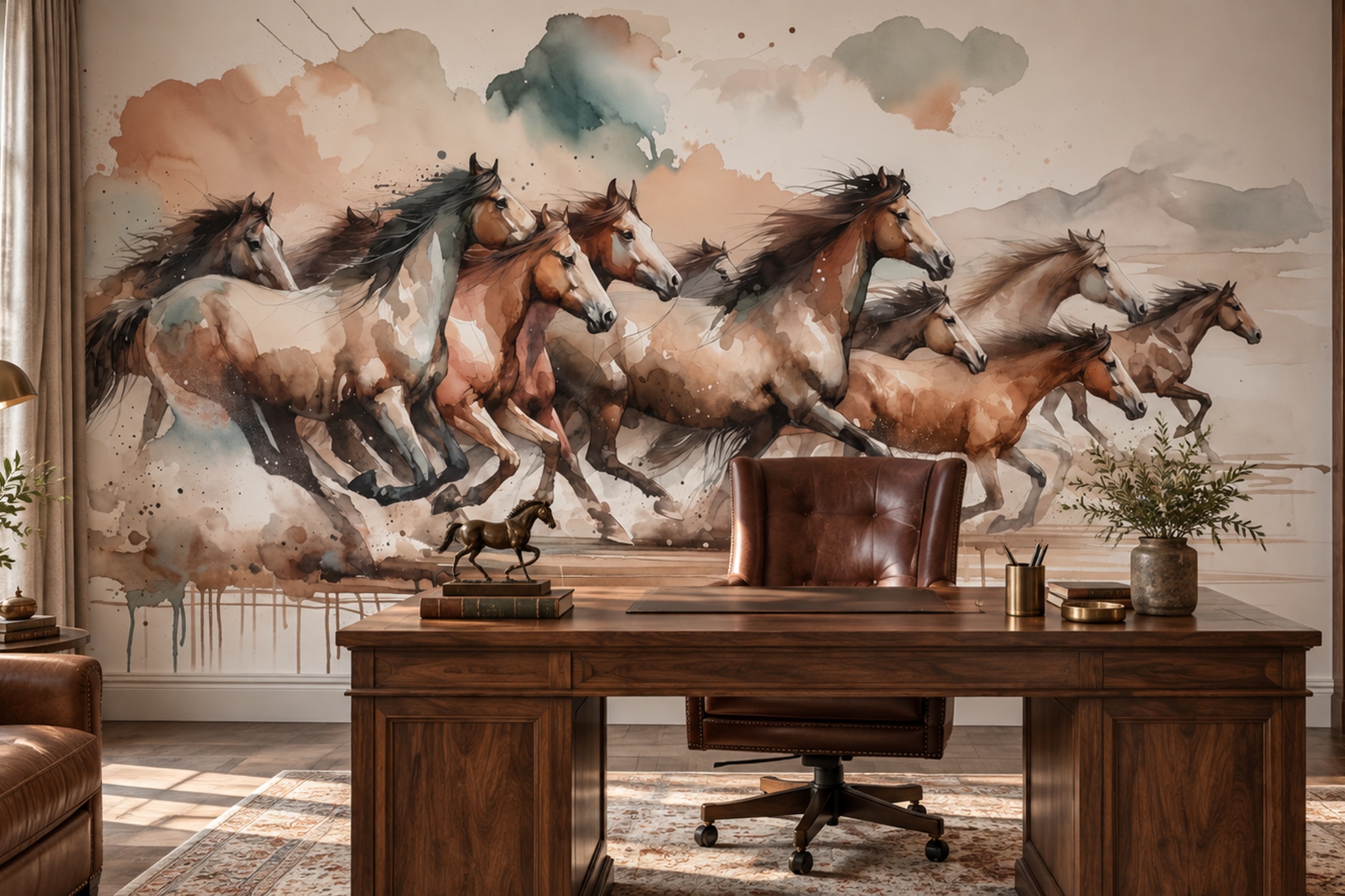Brown Pattern Decorative Wallpaper Mural Layered Abstract Wallpaper Home-office-wallpaper-murals, Peel-and-stick Finish