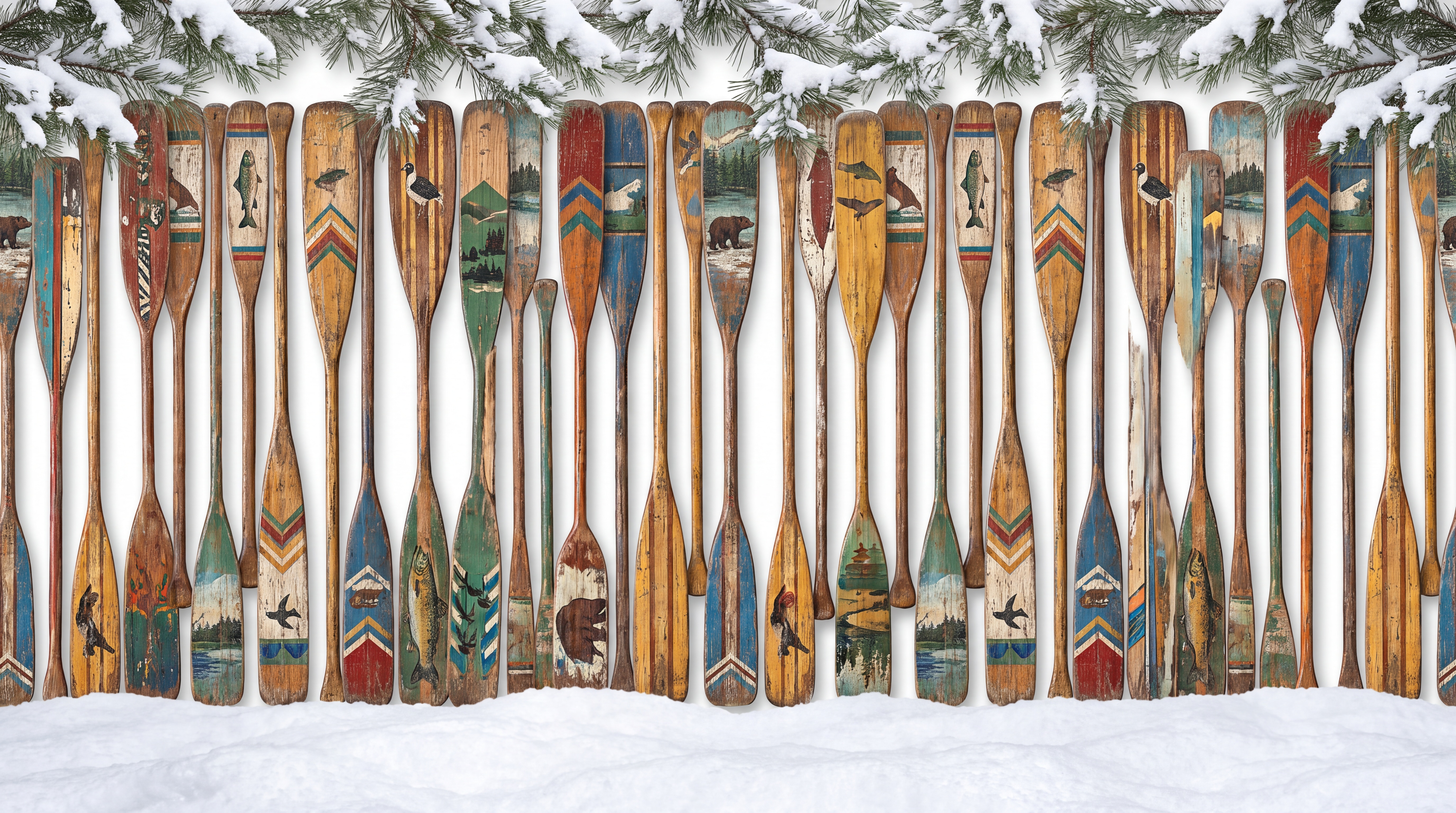Brown Pattern Decorative Wallpaper Mural Layered Forms Wallpaper Mural, Peel-and-stick Finish