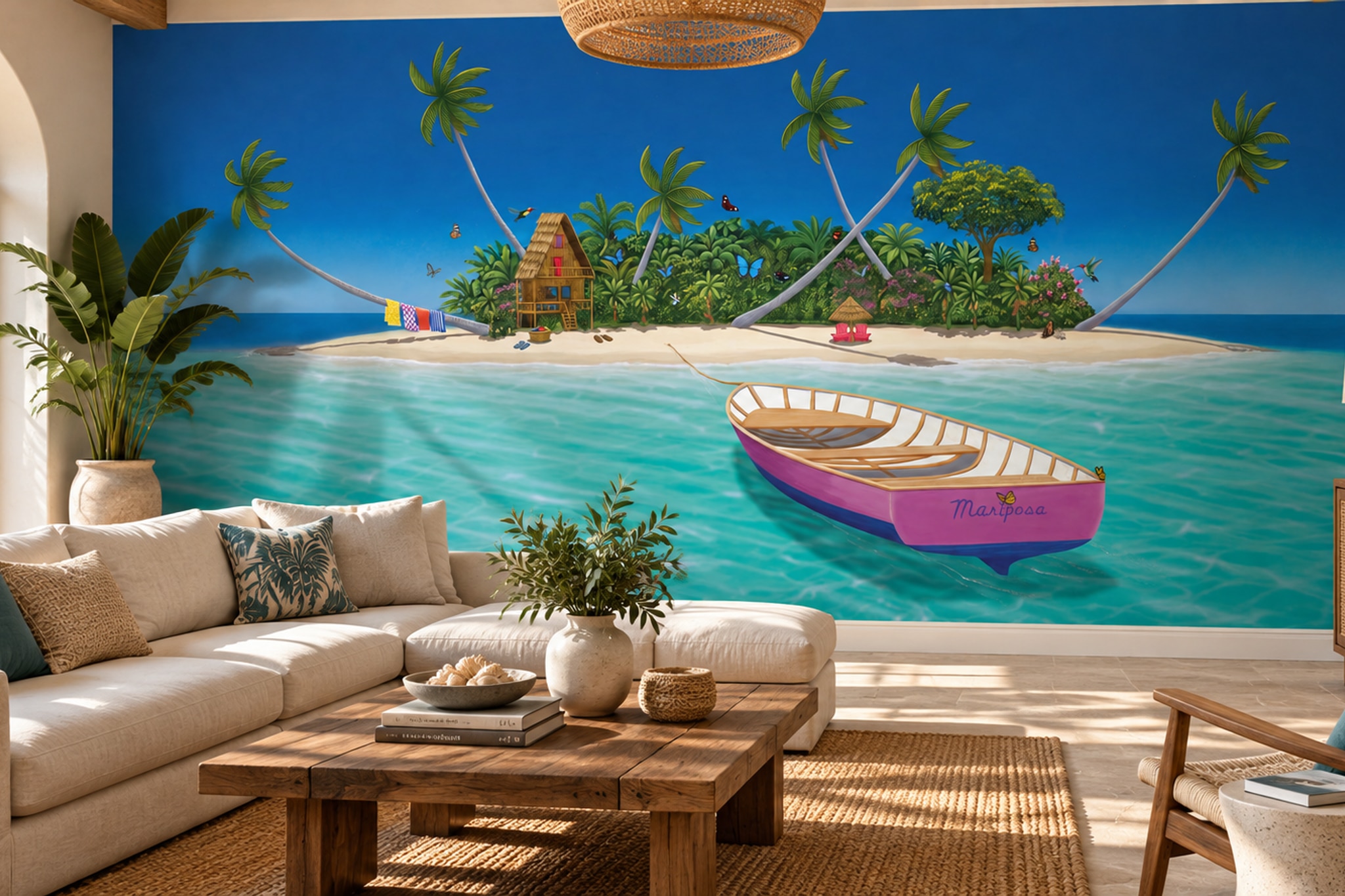 Teal Pattern Decorative Wallpaper Mural Layered Textured Wallpaper Mural Bedroom-wallpaper-murals, Peel-and-stick Finish