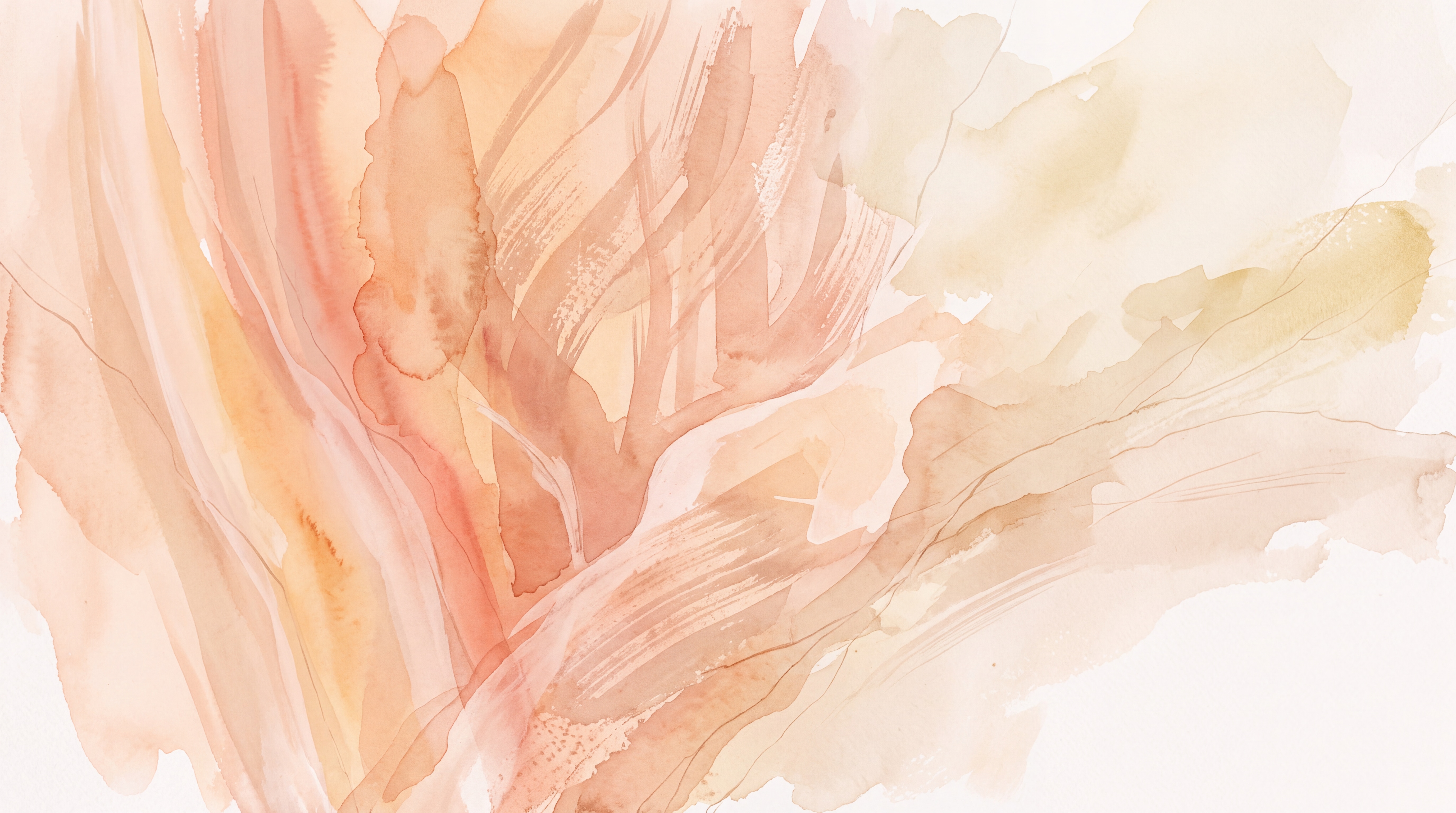 Peach Pattern Decorative Wallpaper Mural Layered Composition Wallpaper, Peel-and-stick Finish
