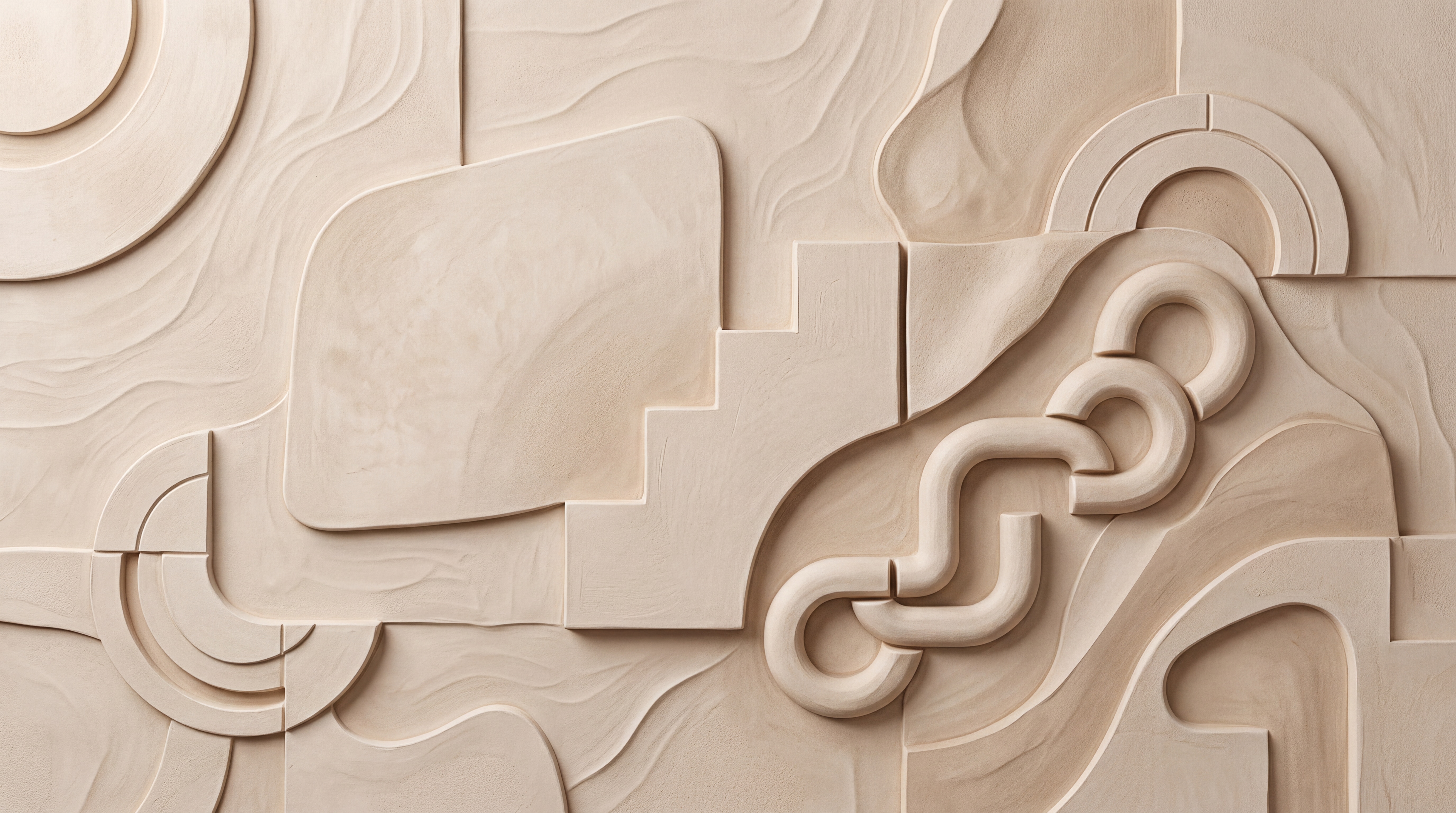 Beige Pattern Decorative Wallpaper Mural Layered Measured Wallpaper, Peel-and-stick Finish
