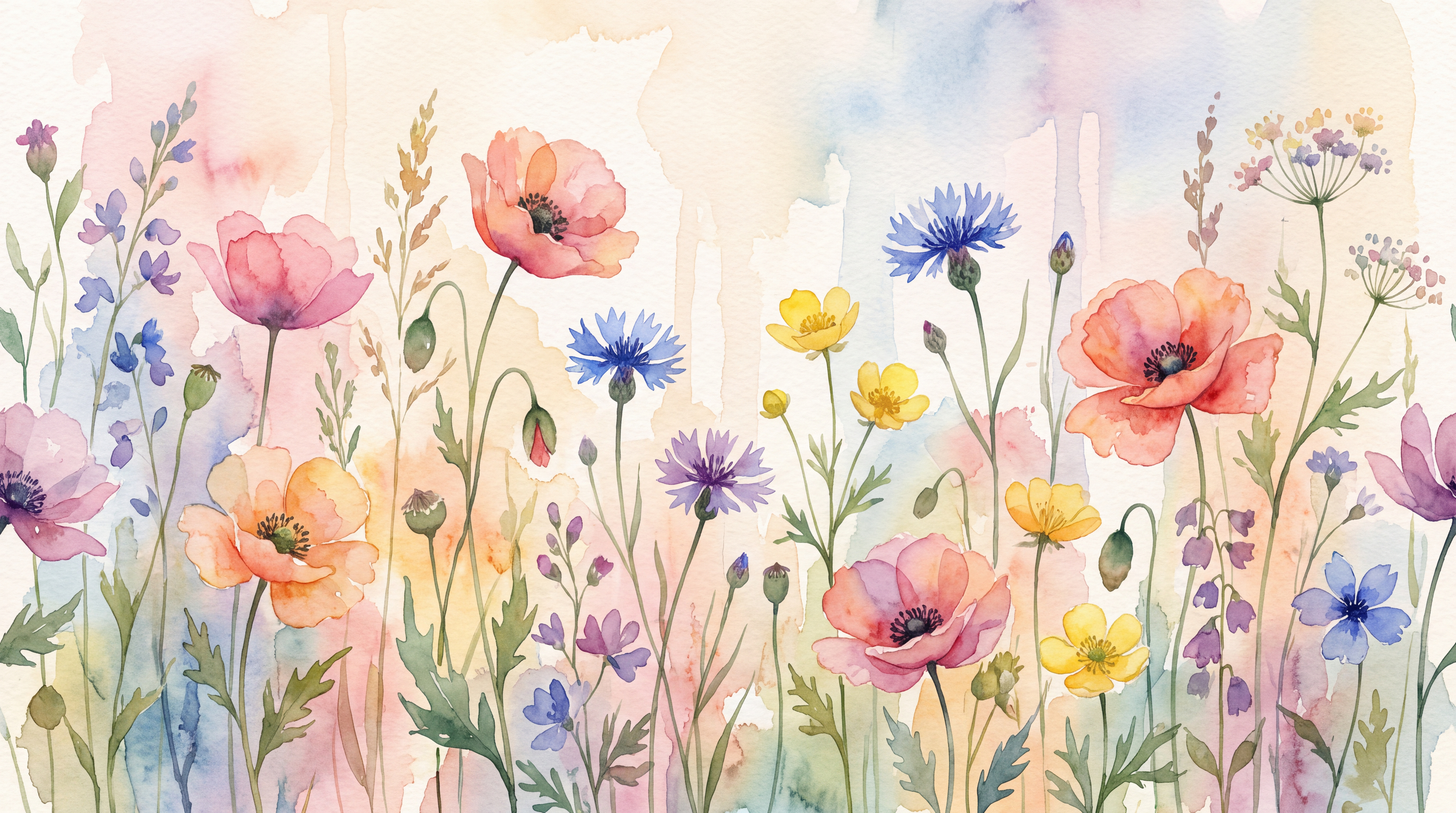 Pink Botanical Botanical Organic Wallpaper Mural, Peel-and-stick Finish