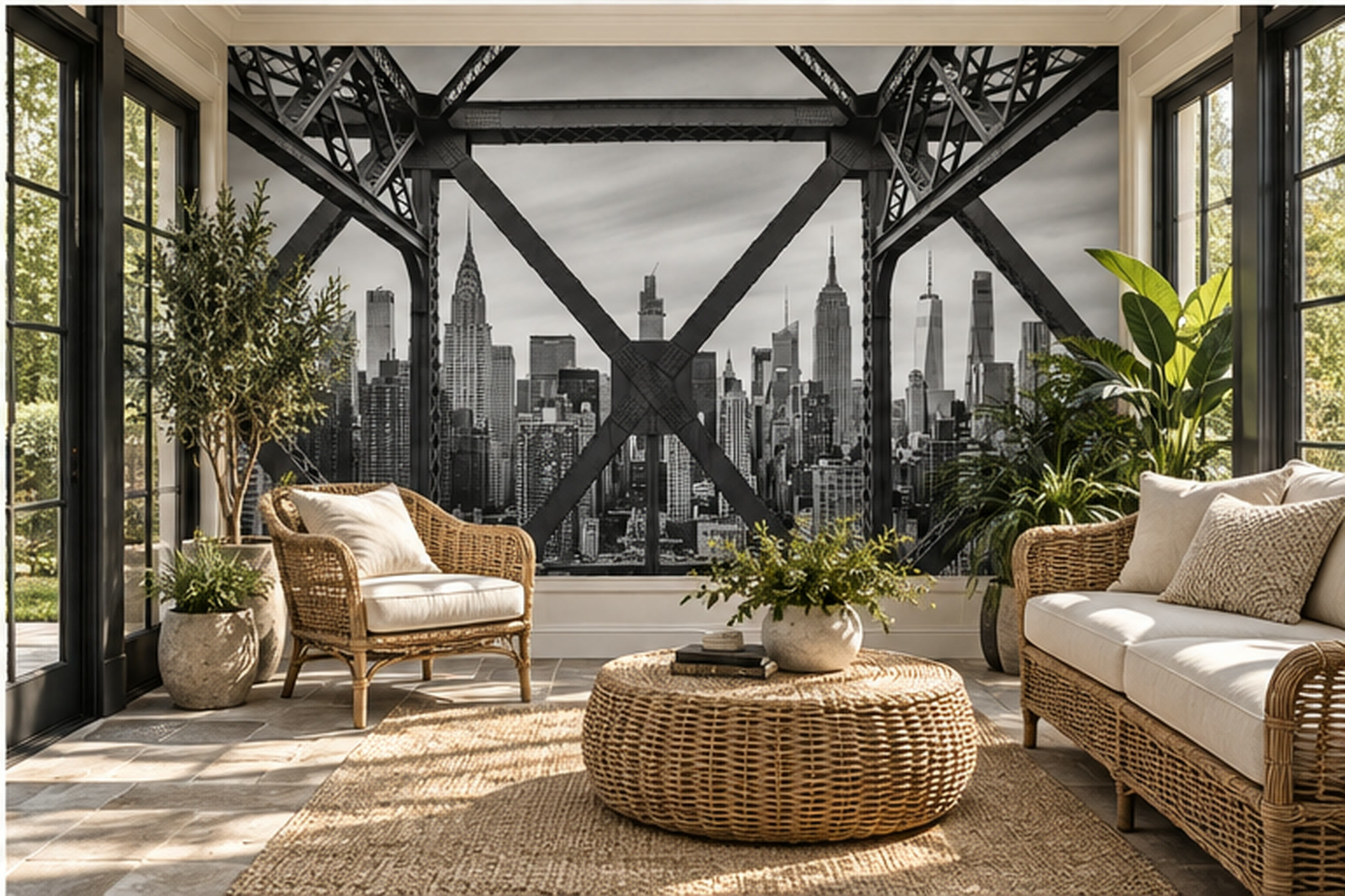 Black Pattern Decorative Wallpaper Mural Layered Abstract Wallpaper Accent-wall-wallpaper-murals, Peel-and-stick Finish