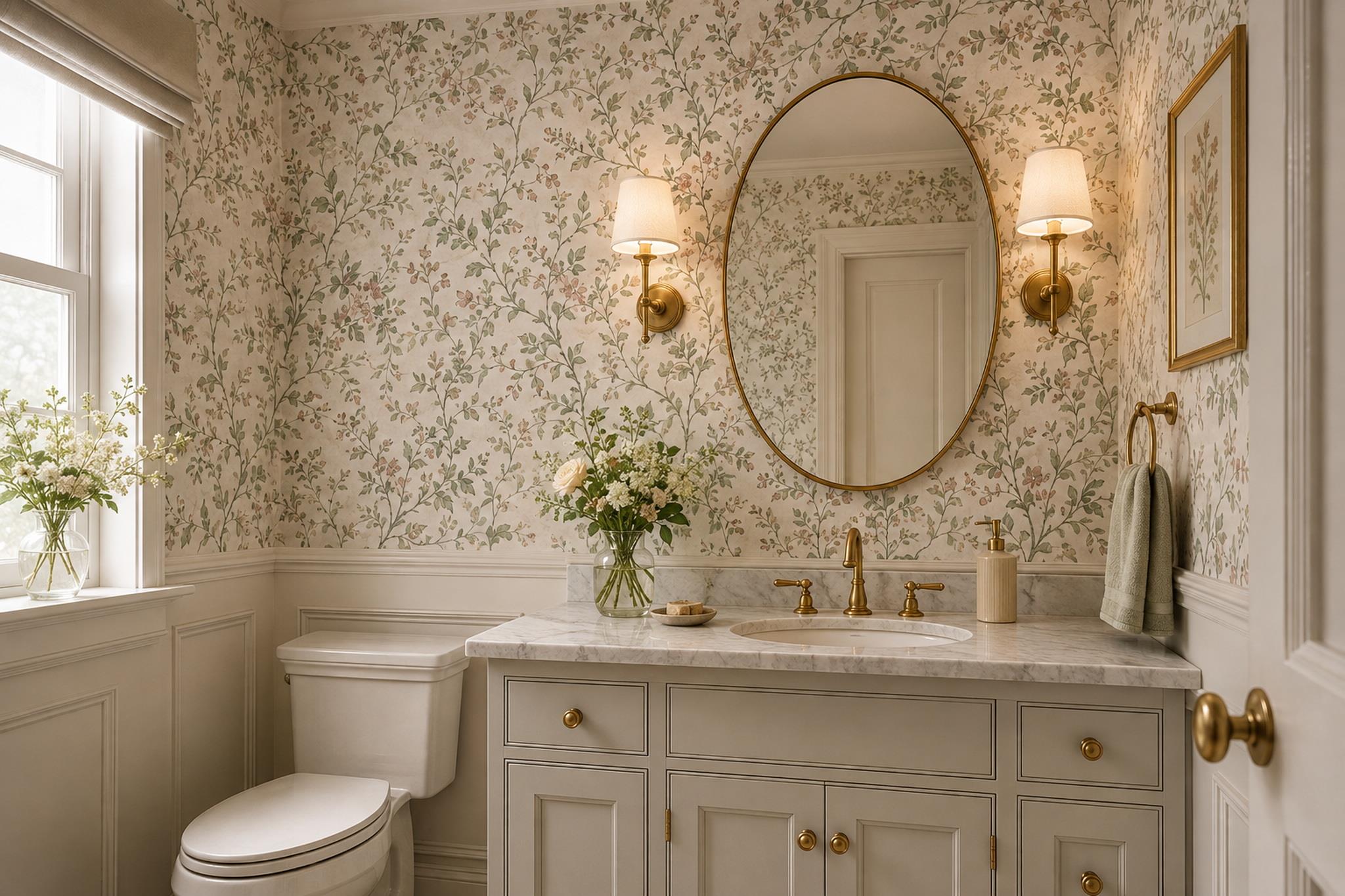 Tan And Neutral Abstract Forms Painterly Wallpaper Mural Accent-wall-wallpaper-murals, Peel-and-stick Finish