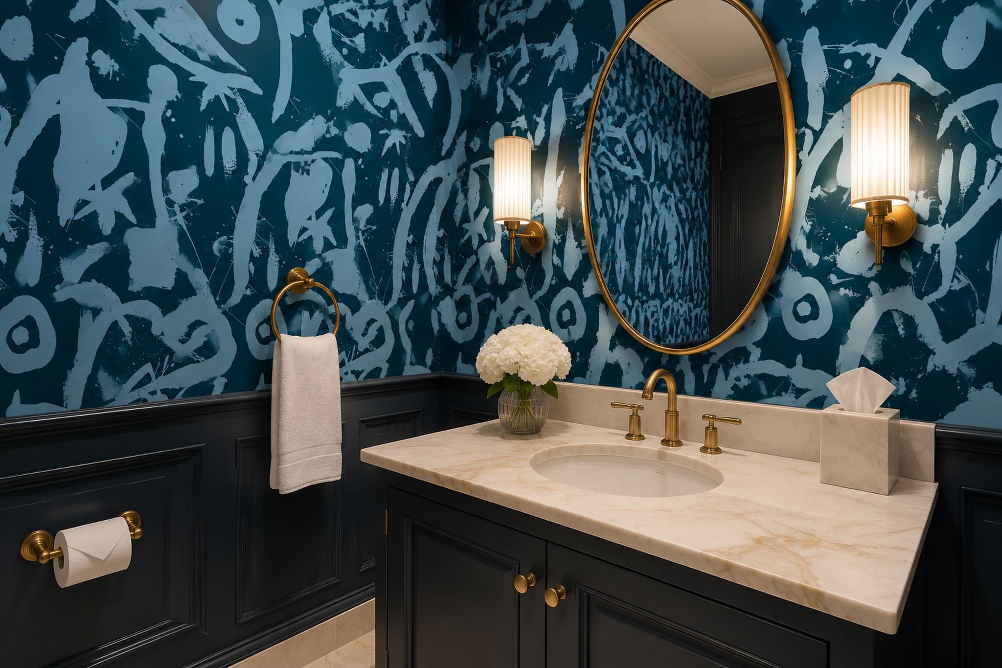 Tan And Neutral Abstract Forms Textured Wallpaper Mural Accent-wall-wallpaper-murals, Peel-and-stick Finish