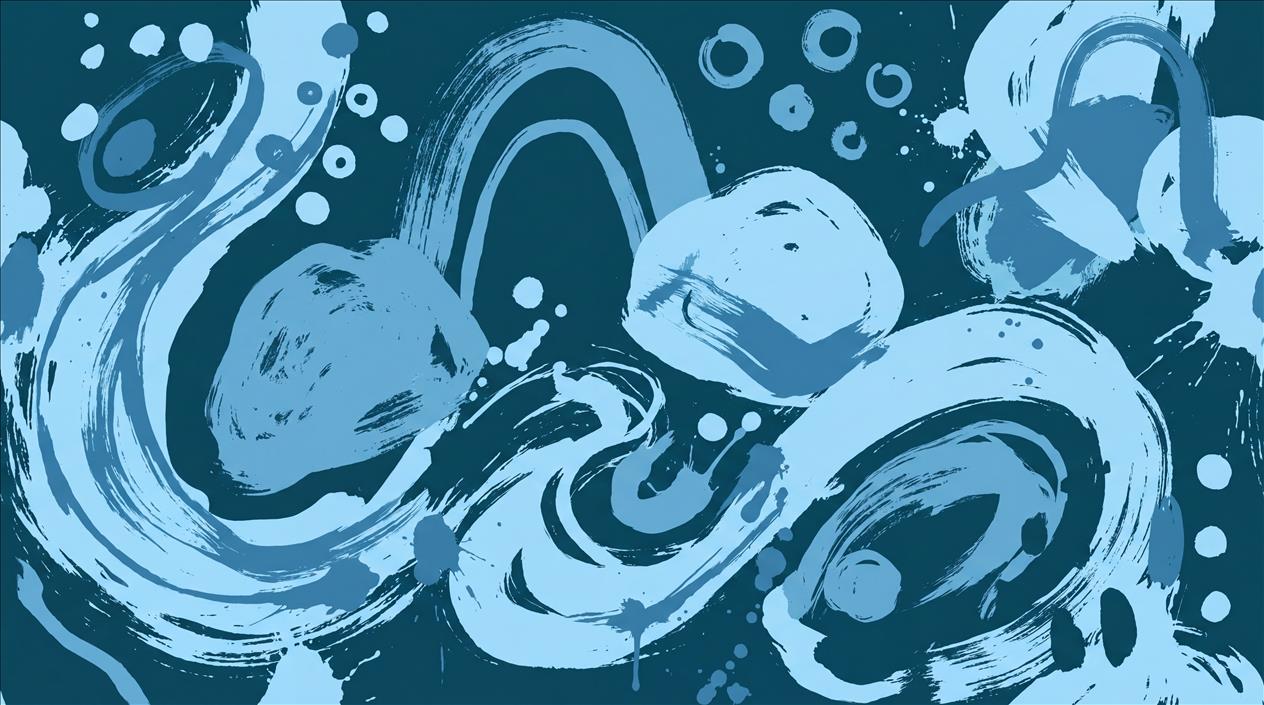 Tan And Neutral Abstract Forms Organic Wallpaper Mural Accent-wall-wallpaper-murals, Peel-and-stick Finish