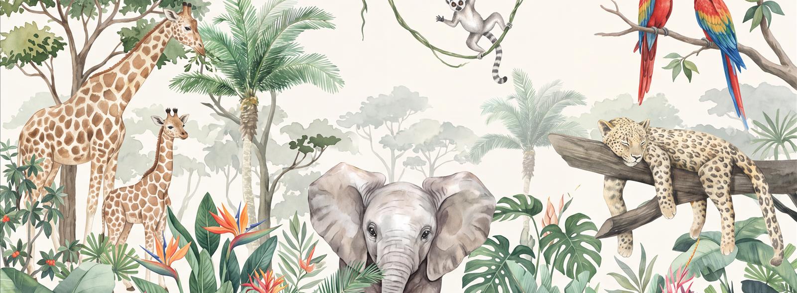 Tan And Neutral Abstract Forms Illustrated Wallpaper Mural Accent-wall-wallpaper-murals, Peel-and-stick Finish