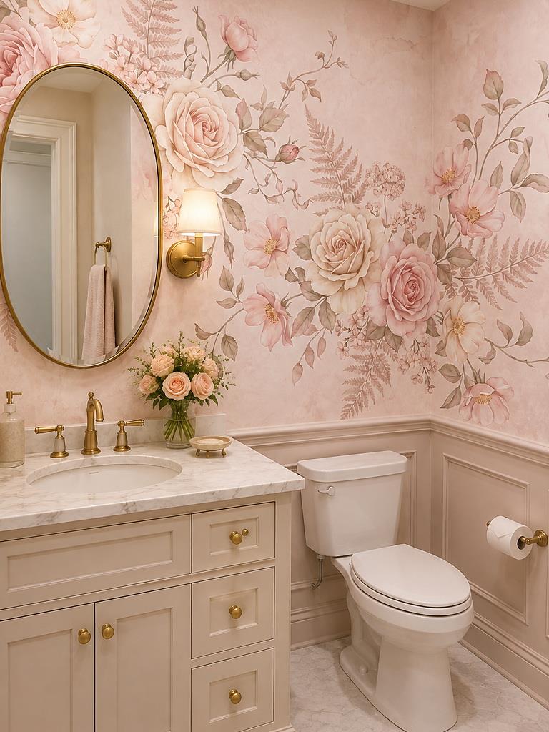 Tan And Neutral Abstract Forms Wallpaper Mural Layered Painterly Accent-wall-wallpaper-murals, Peel-and-stick Finish