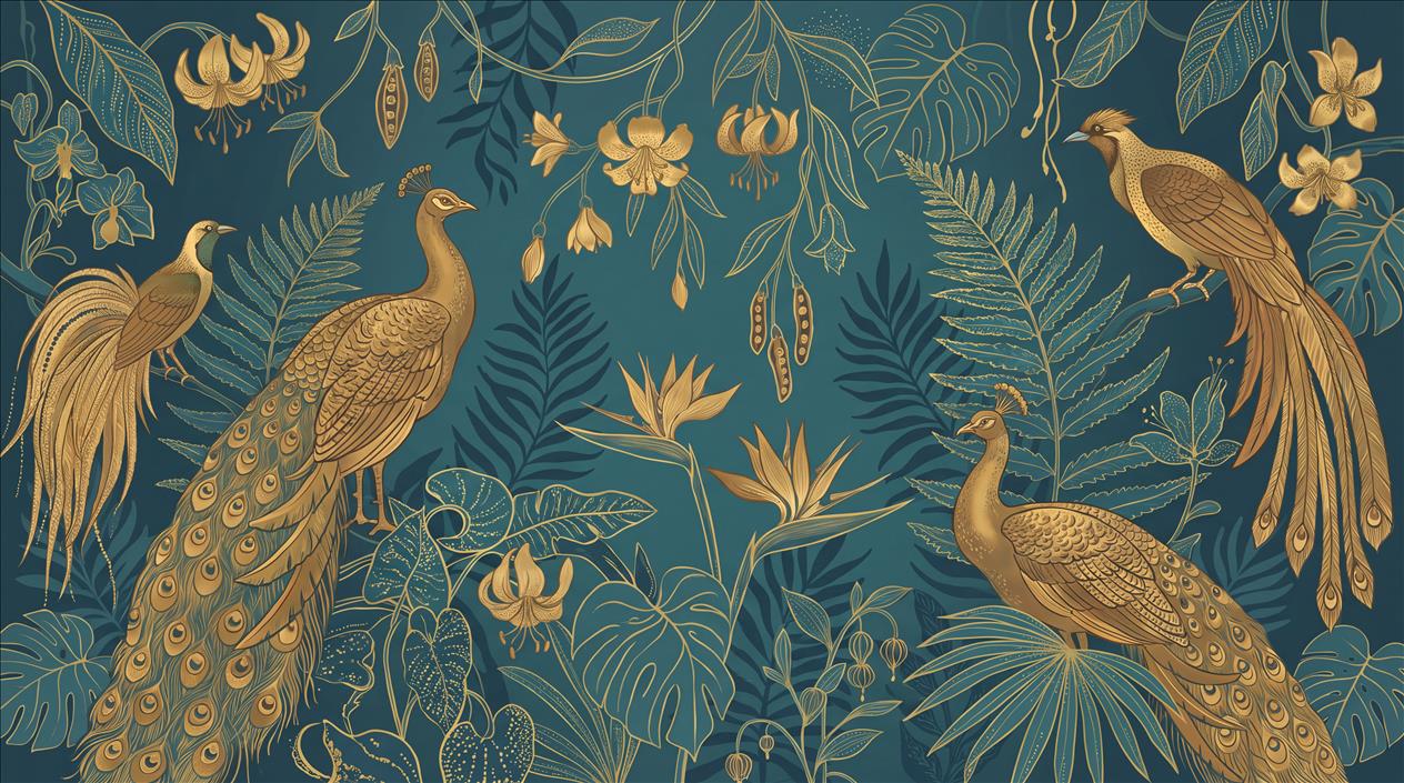 Tan And Neutral Abstract Forms Wallpaper Mural Layered Atmospheric Accent-wall-wallpaper-murals, Peel-and-stick Finish