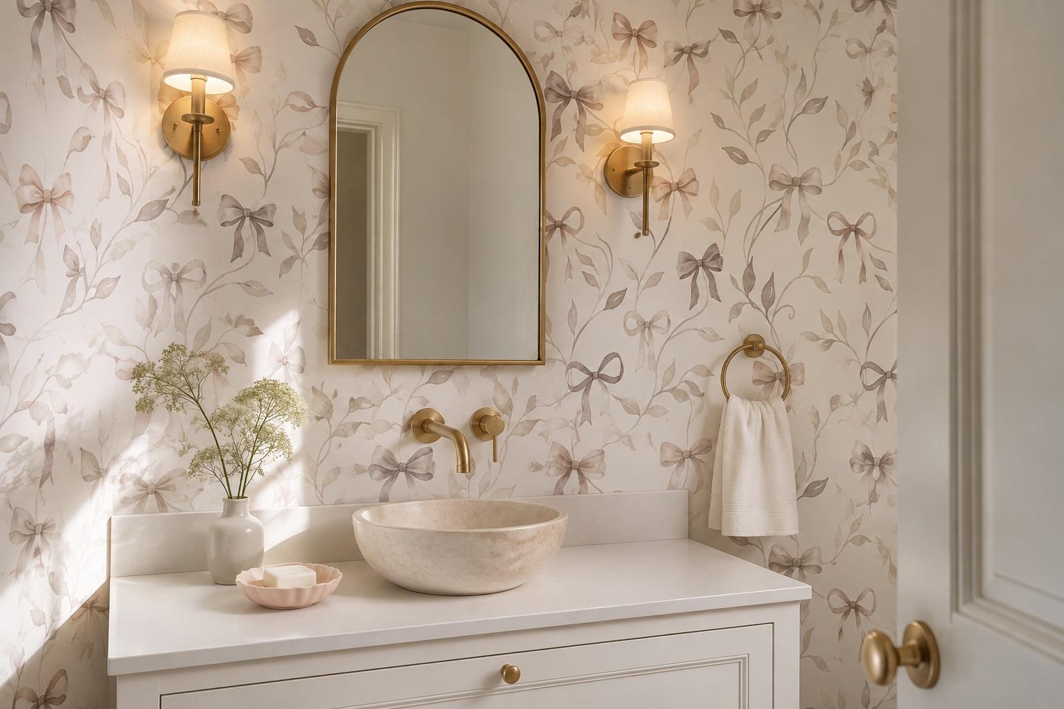 Tan And Neutral Abstract Forms Wallpaper Mural Layered Marks Accent-wall-wallpaper-murals, Peel-and-stick Finish