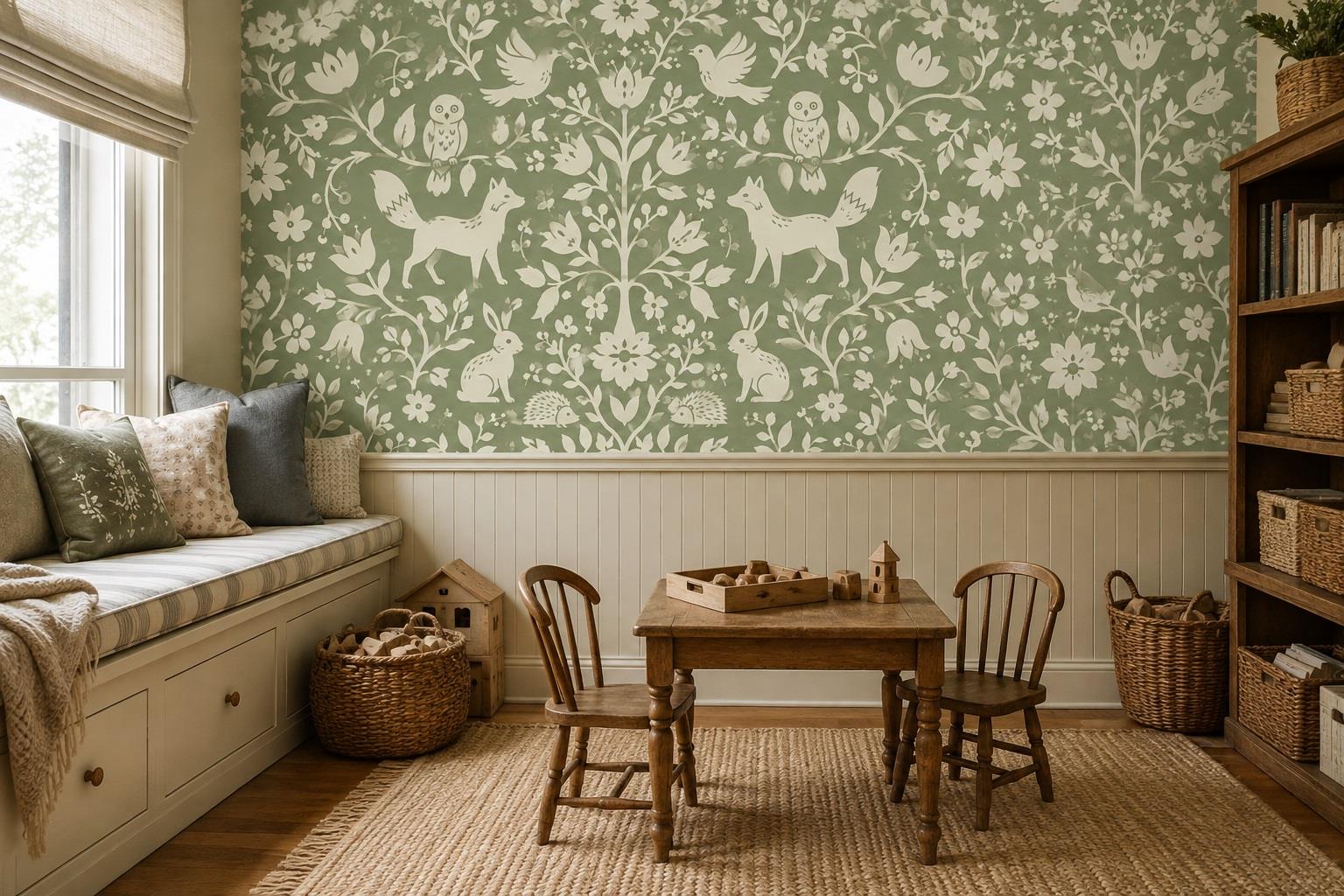 Tan And Neutral Abstract Forms Wallpaper Mural Layered Graphic Bedroom-wallpaper-murals, Peel-and-stick Finish