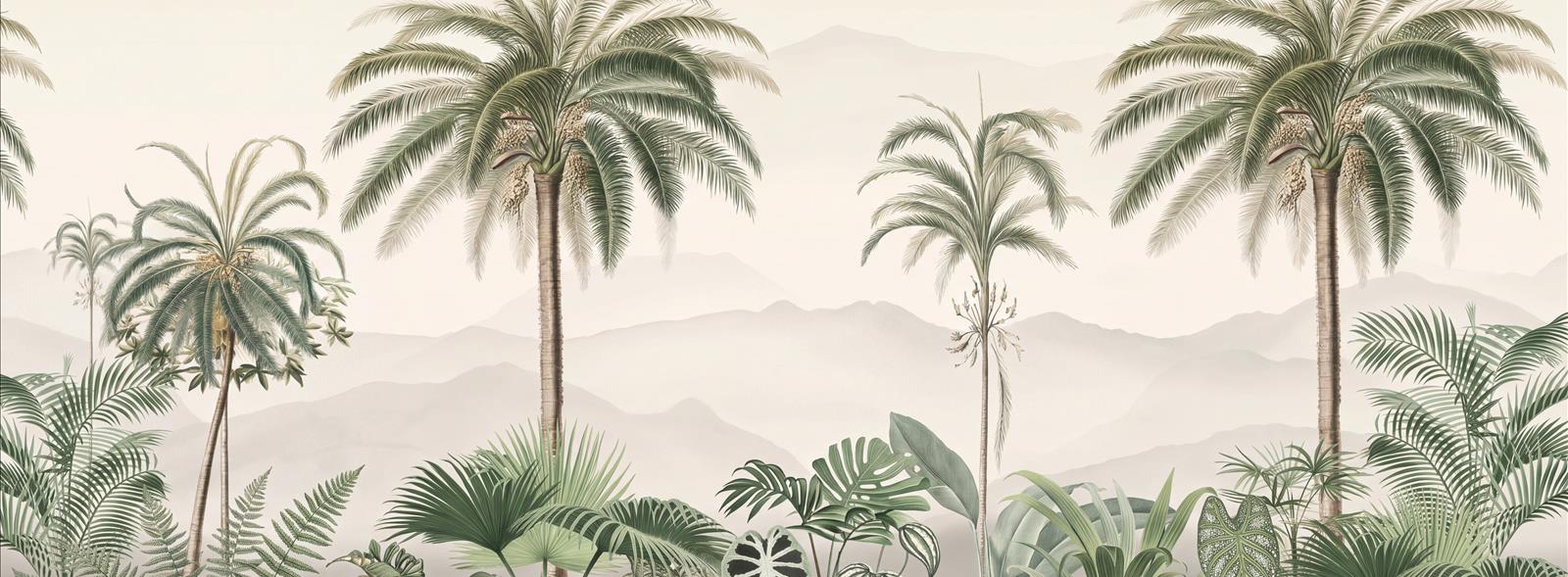 Tan And Neutral Abstract Forms Wallpaper Mural Layered Brushwork Living-room-wallpaper-murals, Peel-and-stick Finish