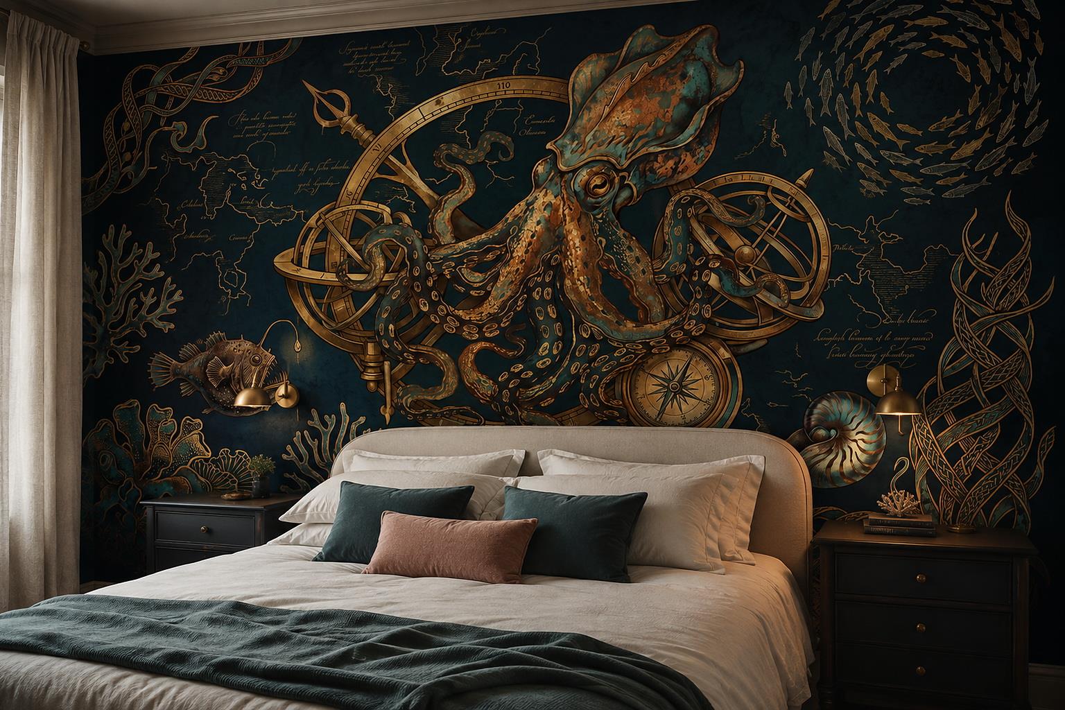 Tan And Neutral Abstract Forms Wallpaper Mural Layered Forms Bedroom-wallpaper-murals, Peel-and-stick Finish