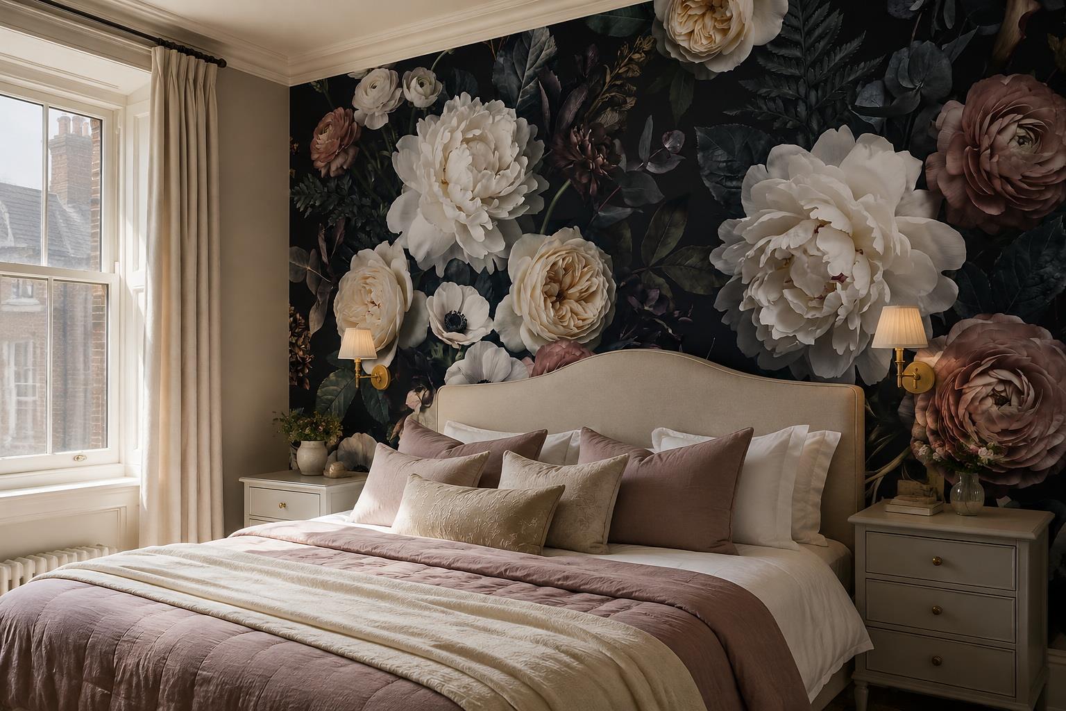 Tan And Neutral Abstract Forms Wallpaper Rhythm Wallpaper Mural Bedroom-wallpaper-murals, Peel-and-stick Finish