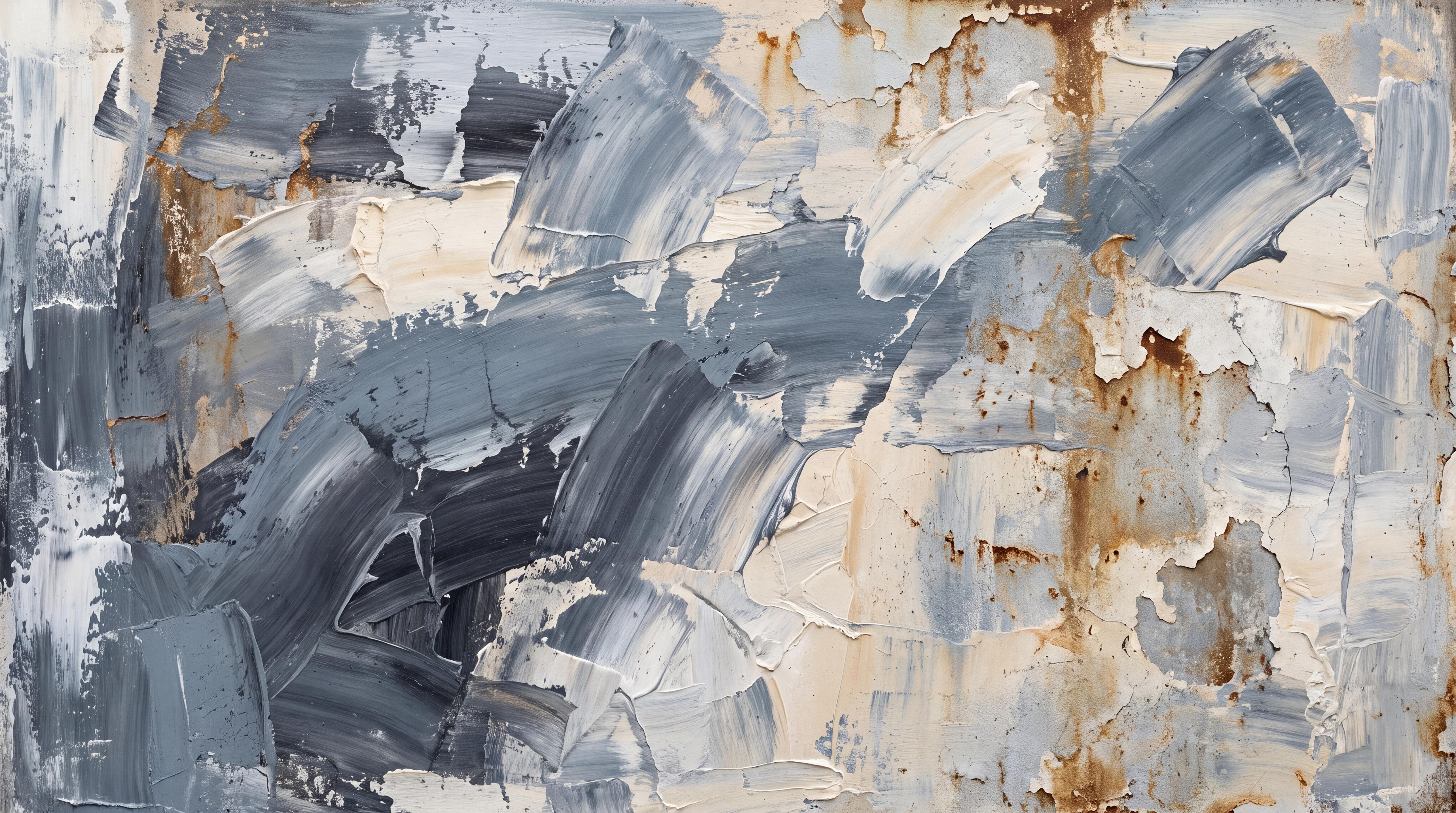 Tan And Neutral Abstract Forms Wallpaper Painterly Wallpaper Mural, Peel-and-stick Finish