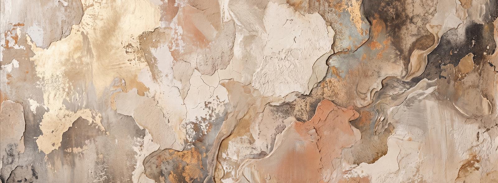 Tan And Neutral Abstract Forms Wallpaper Layered Wallpaper Mural Accent-wall-wallpaper-murals, Peel-and-stick Finish