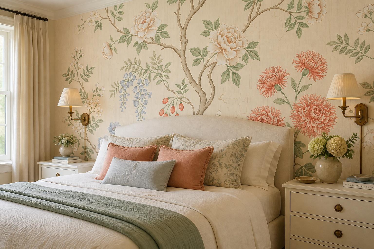 Tan And Neutral Abstract Forms Wallpaper Illustrated Wallpaper Mural Bedroom-wallpaper-murals, Peel-and-stick Finish