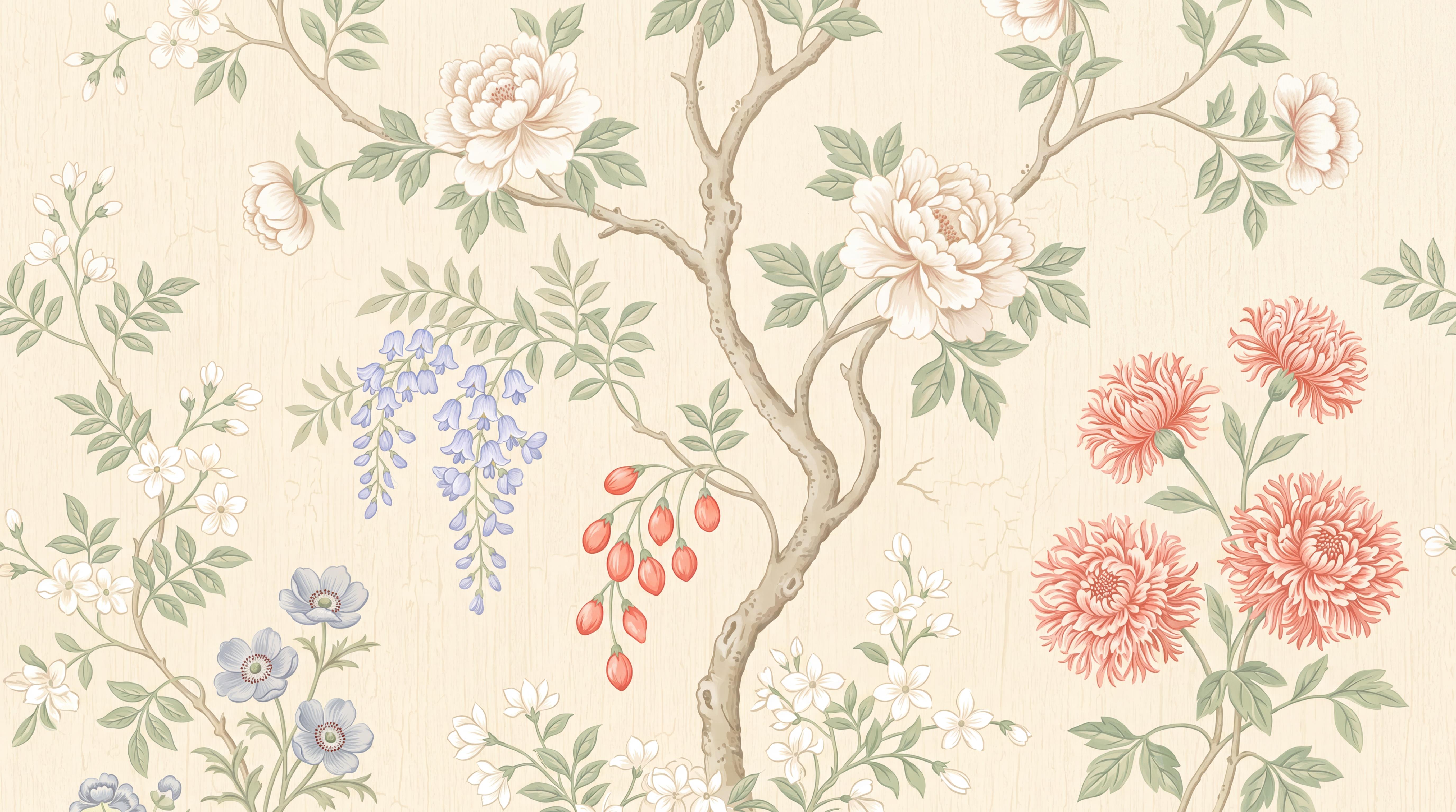 Tan And Neutral Abstract Forms Wallpaper Illustrated Wallpaper Mural, Peel-and-stick Finish