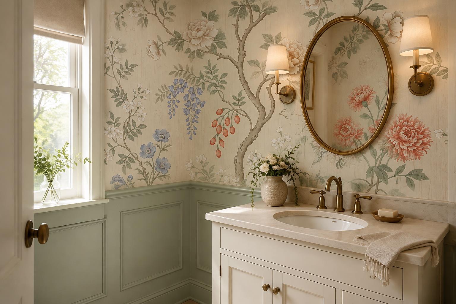 Tan And Neutral Abstract Forms Wallpaper Illustrated Wallpaper Mural Accent-wall-wallpaper-murals, Peel-and-stick Finish