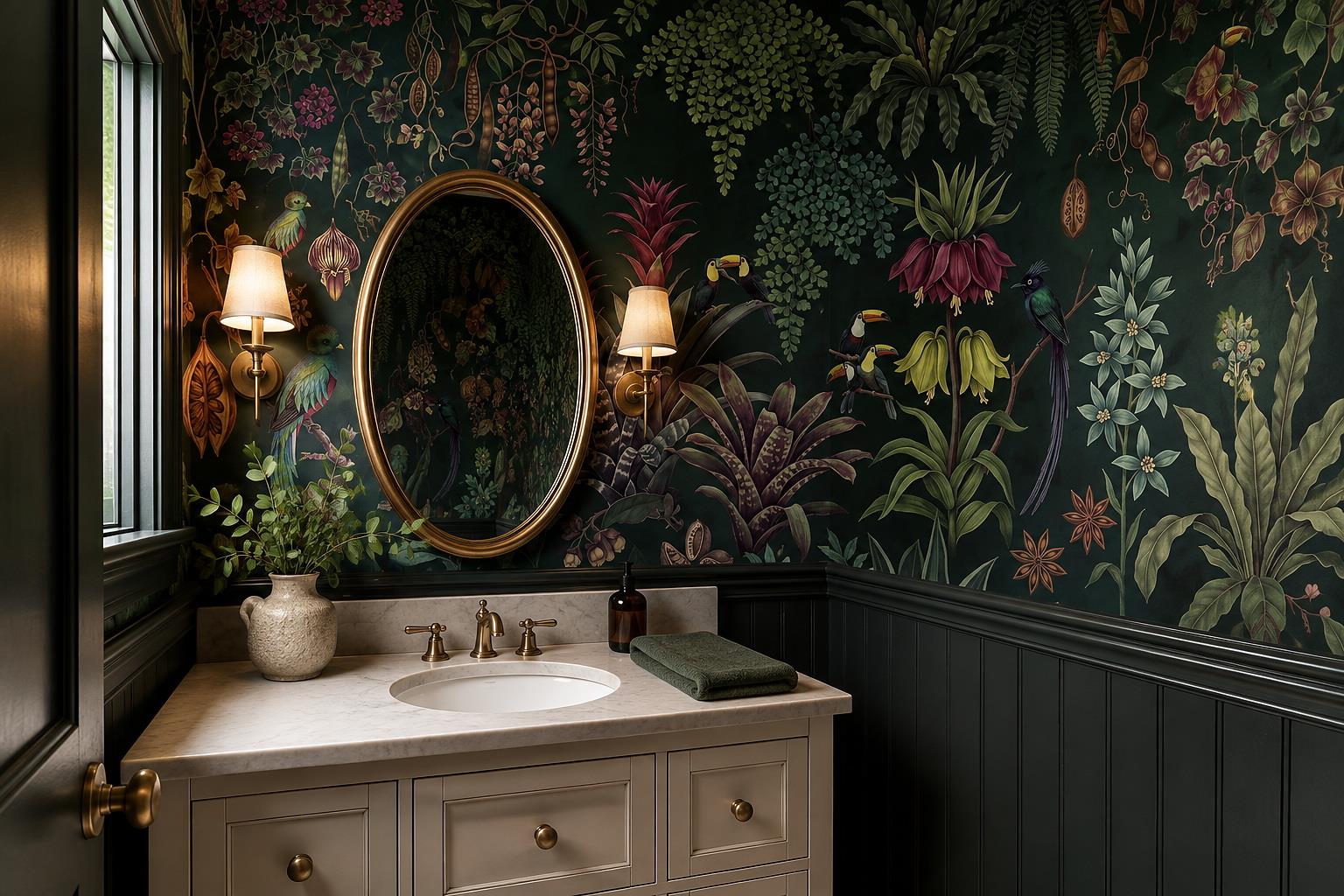 Tan And Neutral Abstract Forms Wallpaper Brushwork Wallpaper Mural Accent-wall-wallpaper-murals, Peel-and-stick Finish