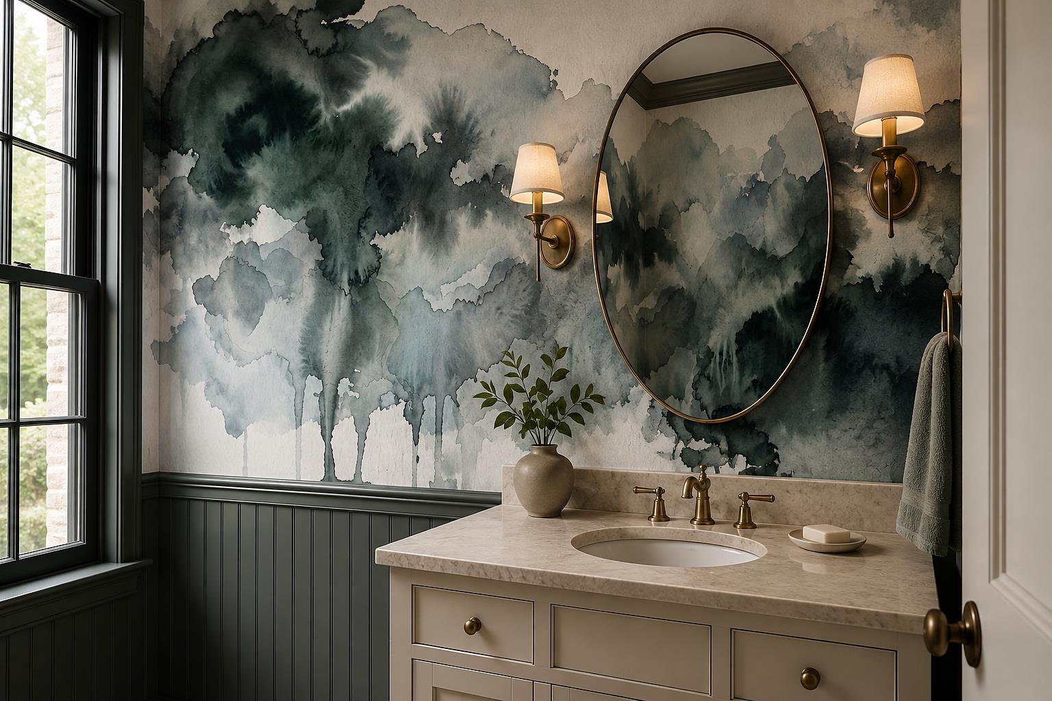 Tan And Neutral Abstract Forms Wallpaper Forms Wallpaper Mural Accent-wall-wallpaper-murals, Peel-and-stick Finish