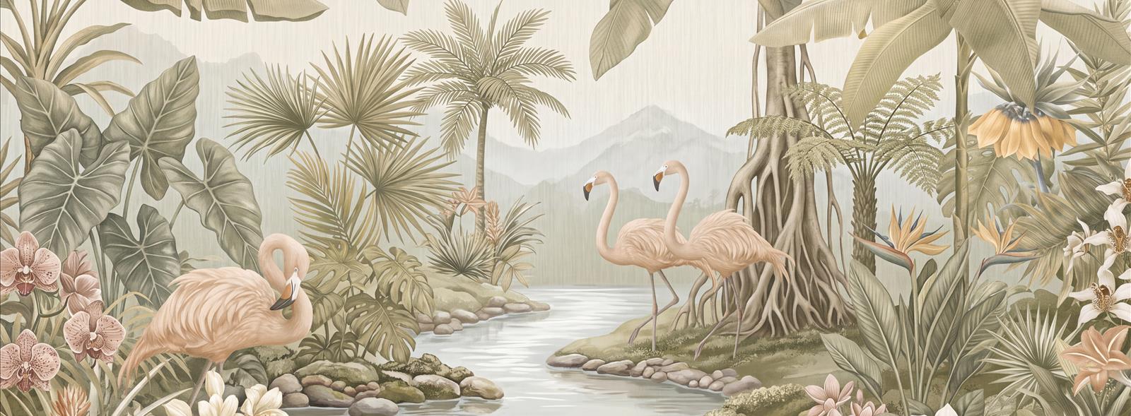 Tan And Neutral Abstract Forms Wallpaper Bold Wallpaper Mural Accent-wall-wallpaper-murals, Peel-and-stick Finish