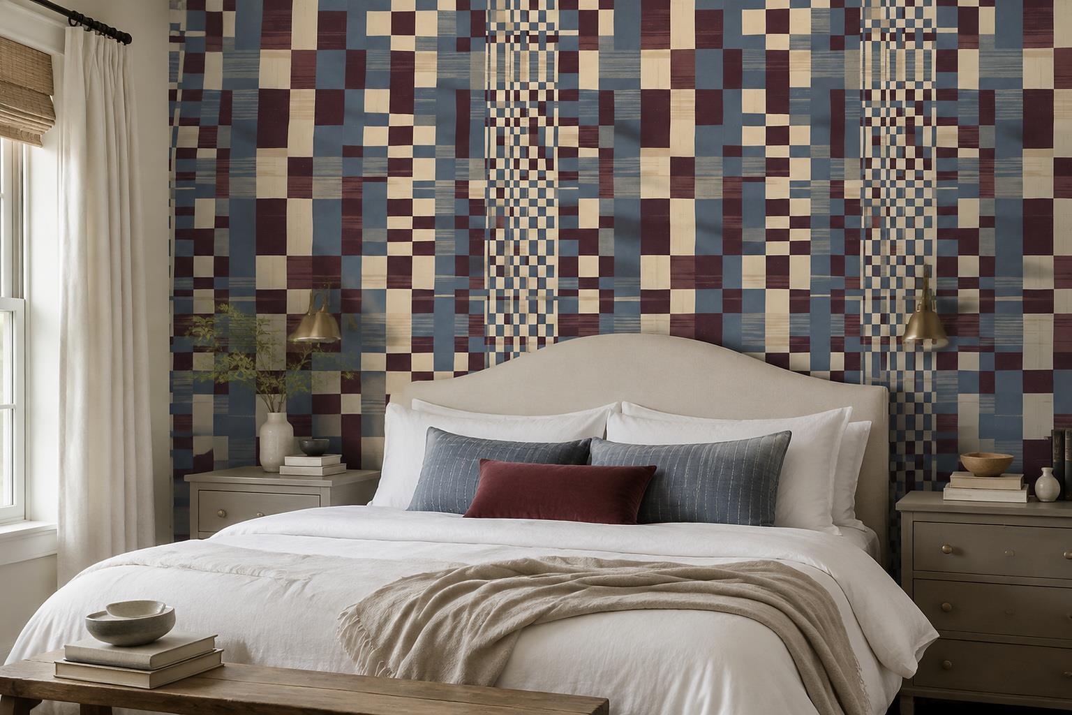 Tan And Neutral Abstract Forms Painterly Brushwork Wallpaper Mural Bedroom-wallpaper-murals, Peel-and-stick Finish