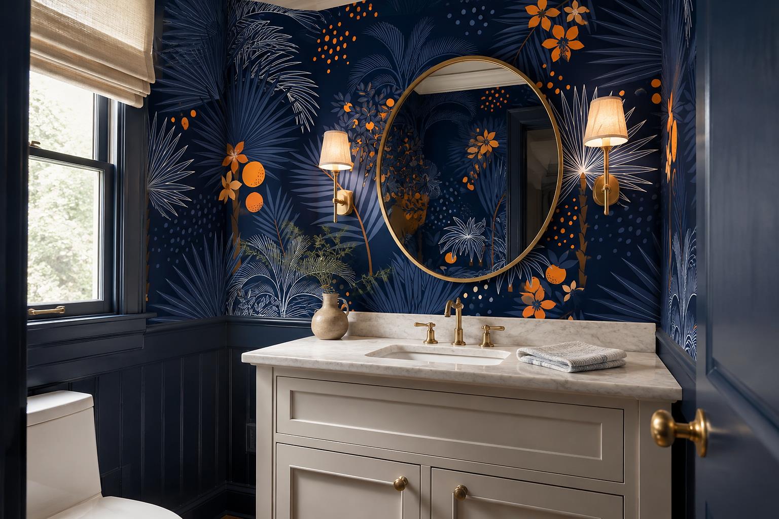 Tan And Neutral Abstract Forms Painterly Composition Wallpaper Mural Accent-wall-wallpaper-murals, Peel-and-stick Finish