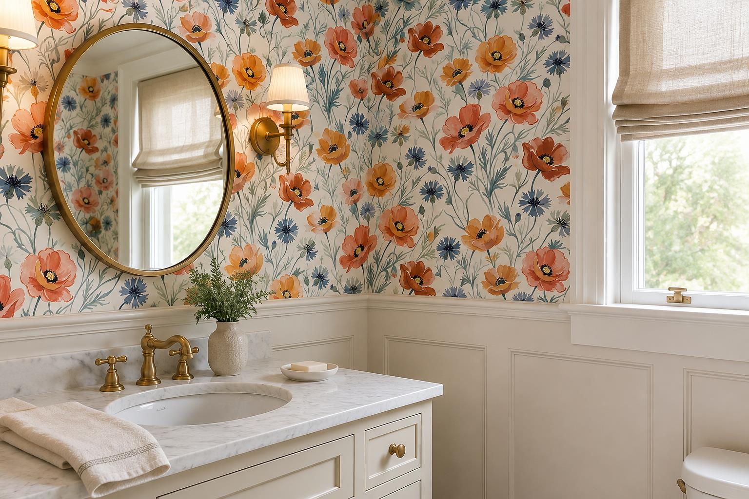 Tan And Neutral Abstract Forms Layered Painterly Wallpaper Mural Accent-wall-wallpaper-murals, Peel-and-stick Finish