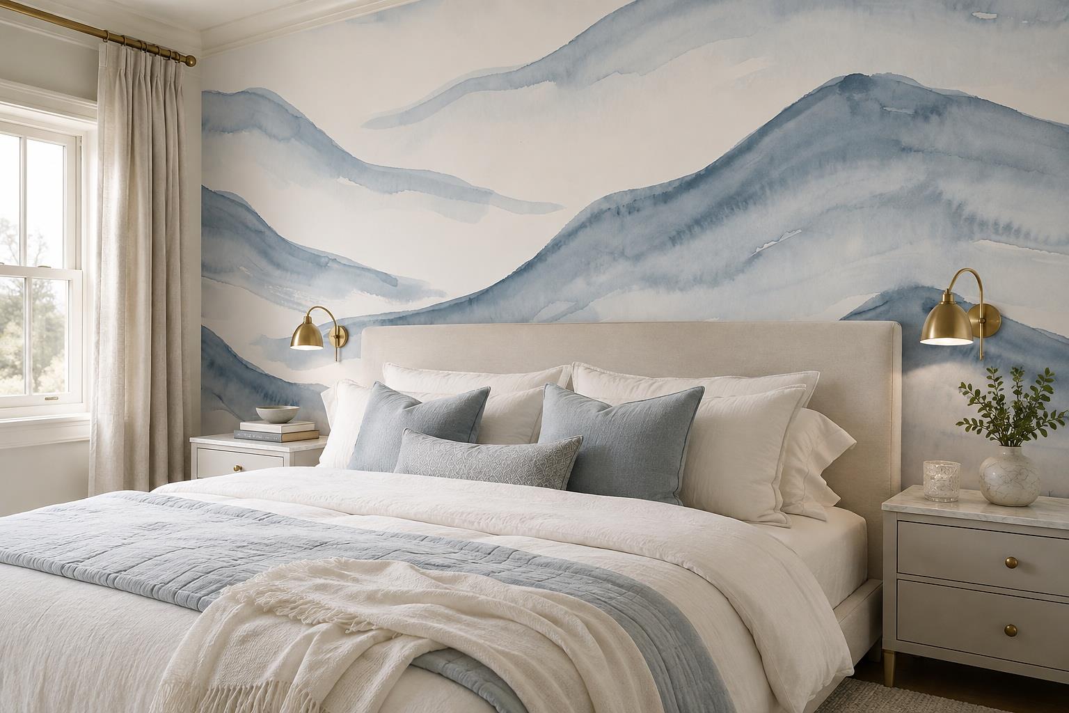 Tan And Neutral Abstract Forms Layered Textured Wallpaper Mural Bedroom-wallpaper-murals, Peel-and-stick Finish