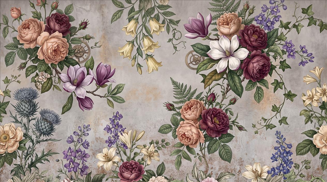 Tan And Neutral Abstract Forms Layered Organic Wallpaper Mural Accent-wall-wallpaper-murals, Peel-and-stick Finish