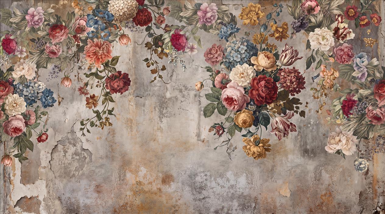 Tan And Neutral Abstract Forms Layered Atmospheric Wallpaper Mural Accent-wall-wallpaper-murals, Peel-and-stick Finish