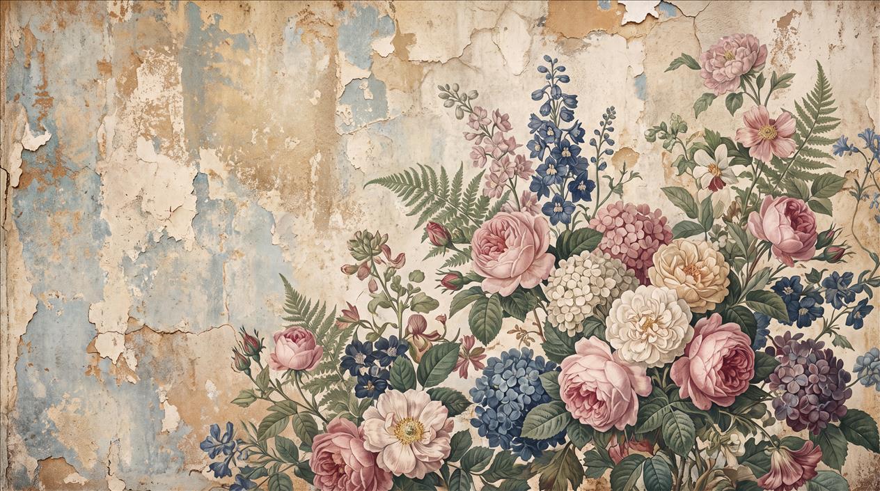 Tan And Neutral Abstract Forms Layered Illustrated Wallpaper Mural Accent-wall-wallpaper-murals, Peel-and-stick Finish