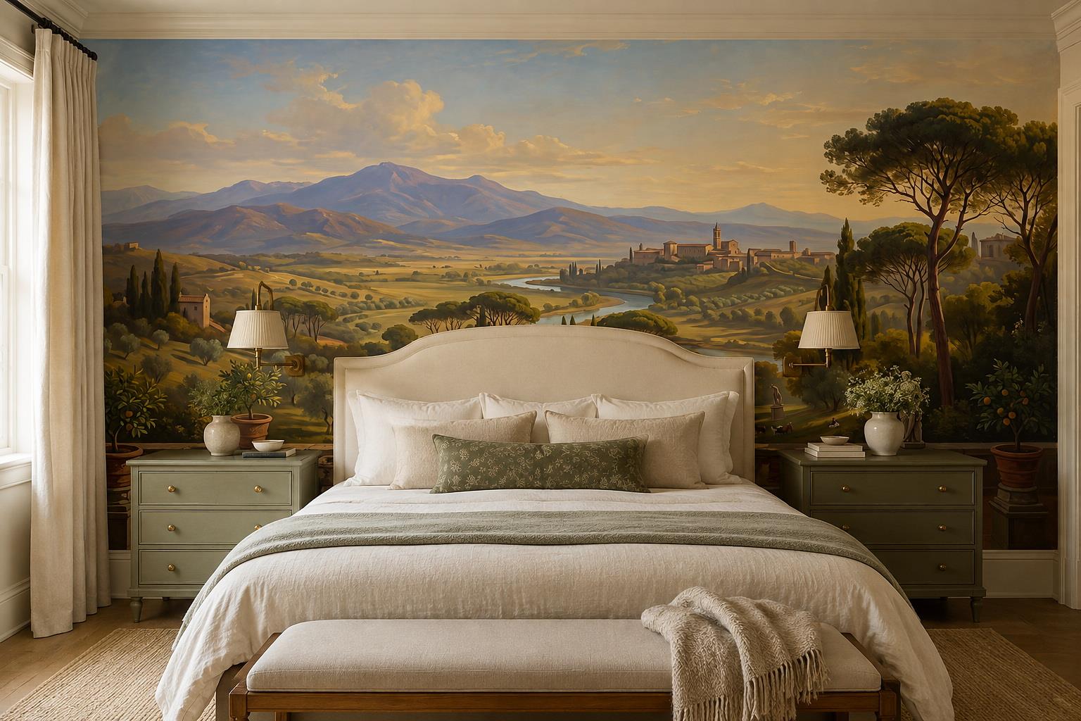 Tan And Neutral Abstract Forms Layered Balanced Wallpaper Mural Bedroom-wallpaper-murals, Peel-and-stick Finish