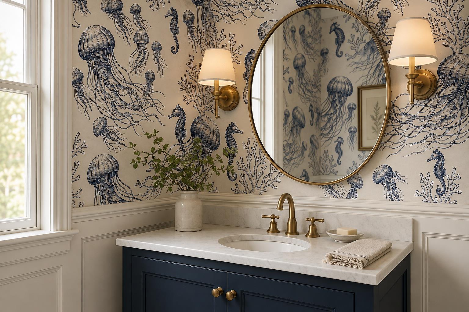 Tan And Neutral Abstract Forms Layered Refined Wallpaper Mural Accent-wall-wallpaper-murals, Peel-and-stick Finish