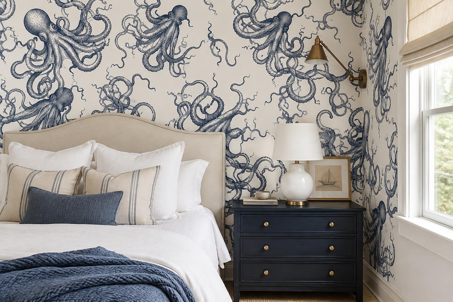 Tan And Neutral Abstract Forms Textured Painterly Wallpaper Mural Accent-wall-wallpaper-murals, Peel-and-stick Finish