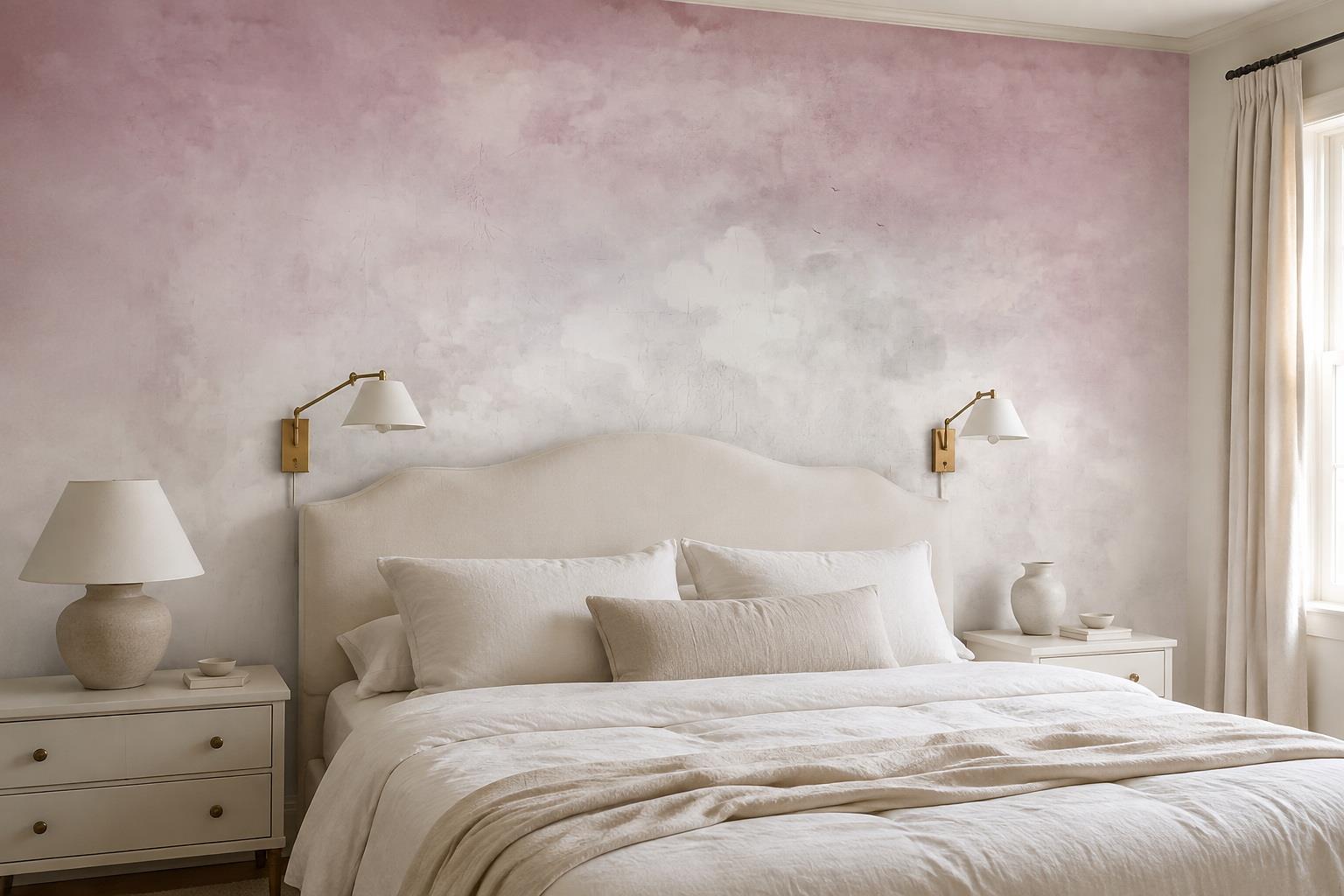 Tan And Neutral Abstract Forms Textured Organic Wallpaper Mural Bedroom-wallpaper-murals, Peel-and-stick Finish