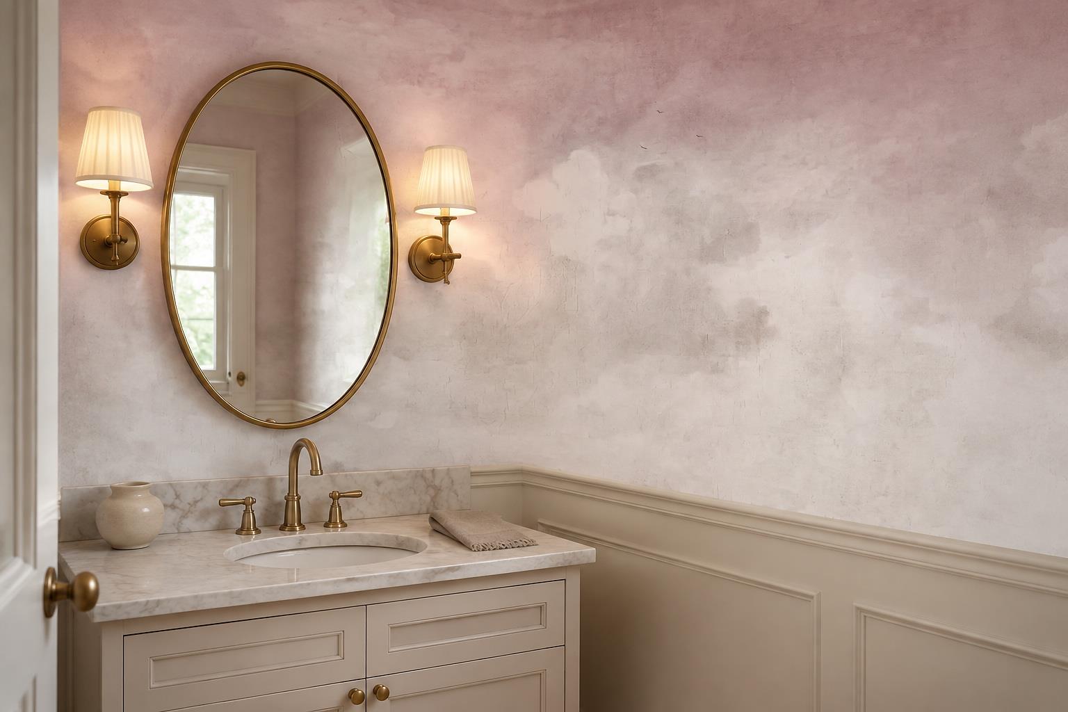 Tan And Neutral Abstract Forms Textured Organic Wallpaper Mural Accent-wall-wallpaper-murals, Peel-and-stick Finish