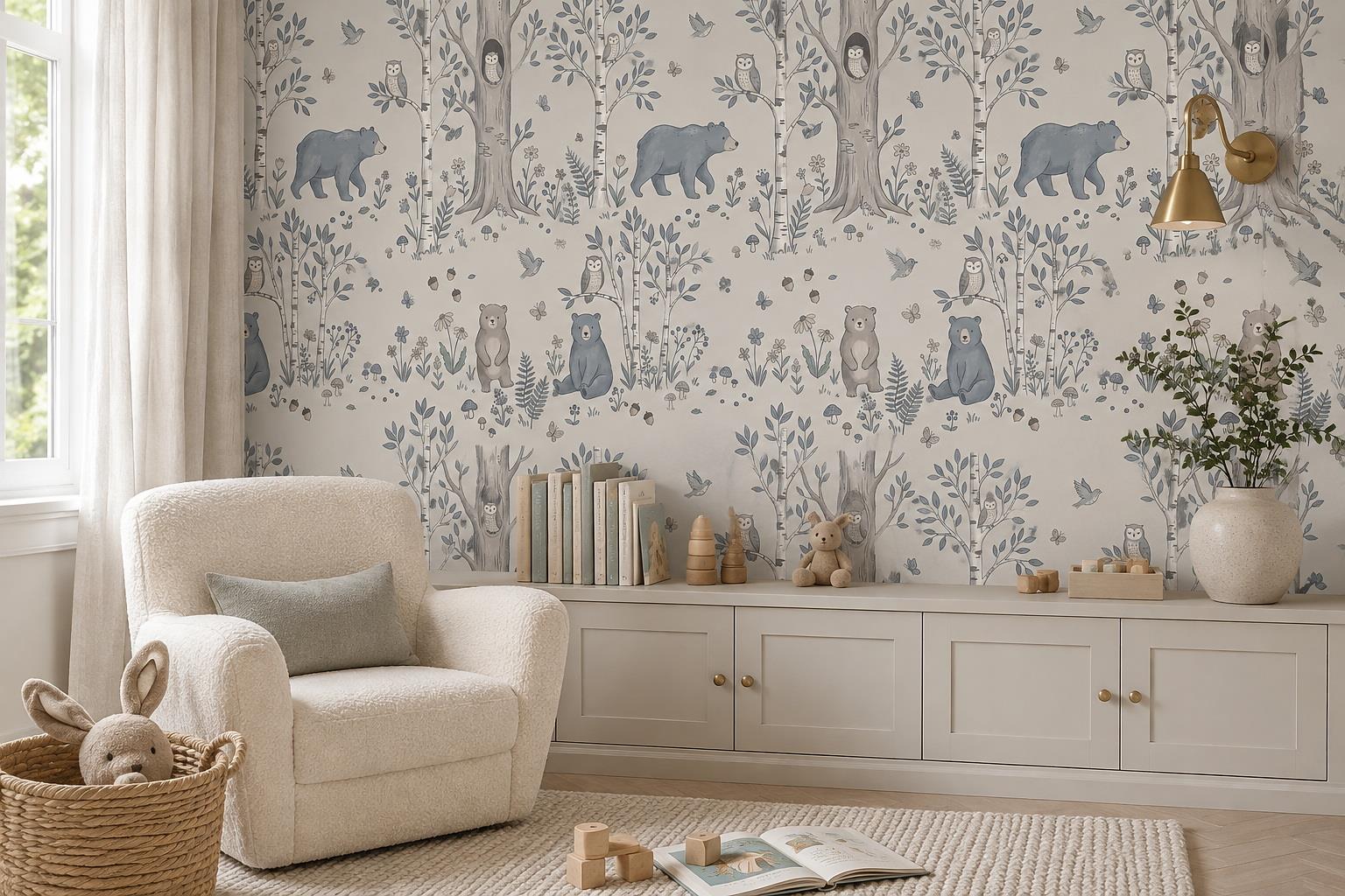 Tan And Neutral Abstract Forms Textured Linear Wallpaper Mural Accent-wall-wallpaper-murals, Peel-and-stick Finish
