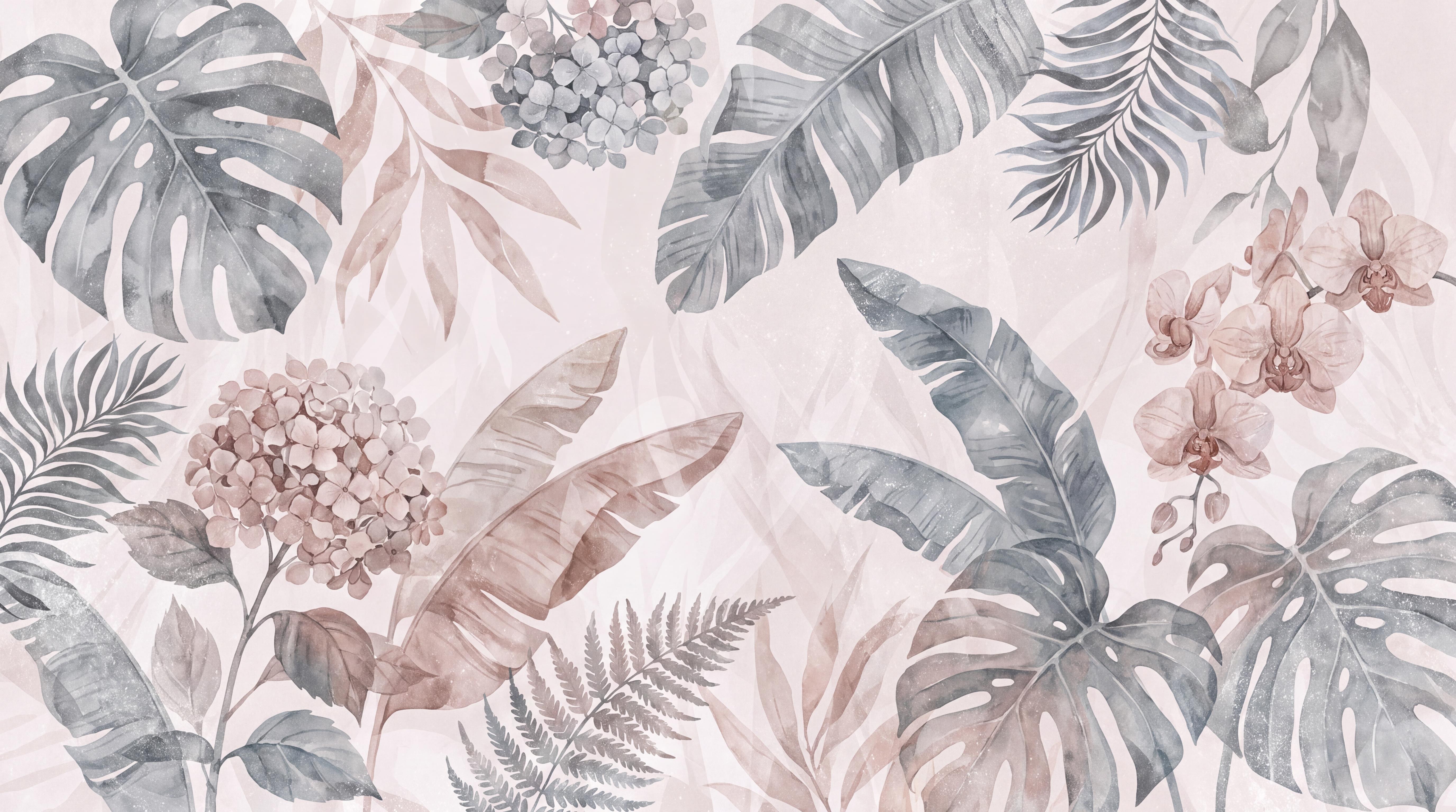 Tan And Neutral Abstract Forms Textured Graphic Wallpaper Mural, Peel-and-stick Finish
