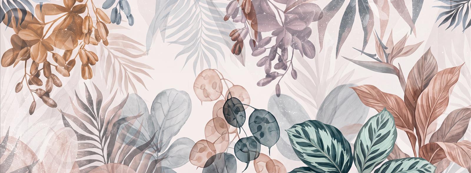 Tan And Neutral Abstract Textured Hand Painted Wallpaper Mural Living-room-wallpaper-murals, Peel-and-stick Finish