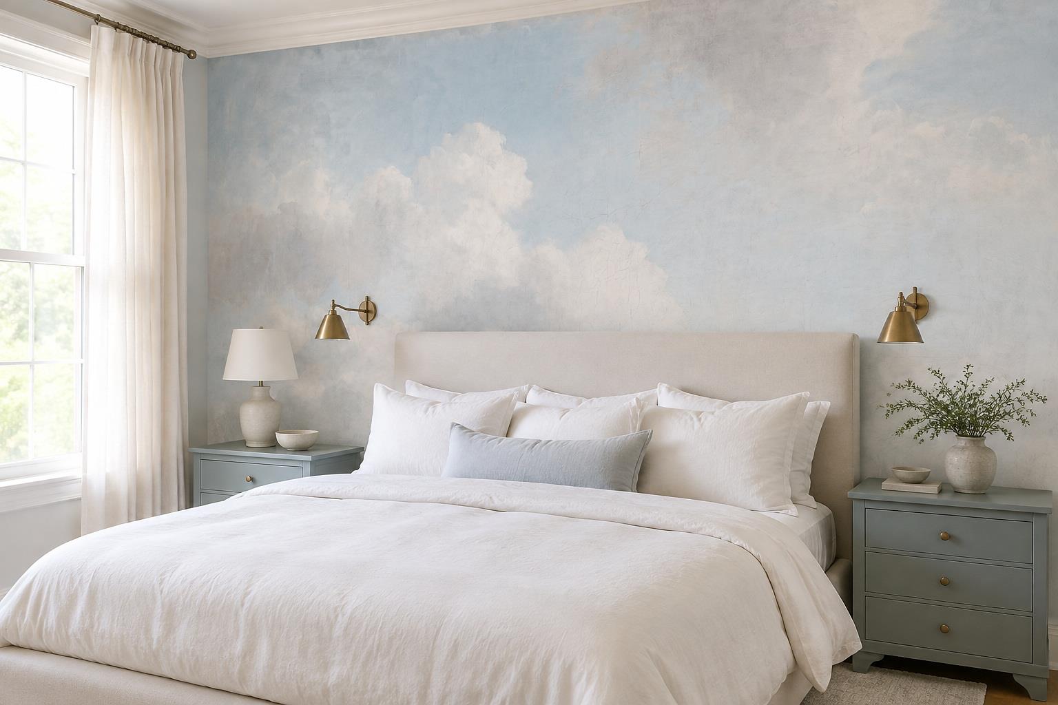 Tan And Neutral Abstract Forms Textured Marks Wallpaper Mural Bedroom-wallpaper-murals, Peel-and-stick Finish