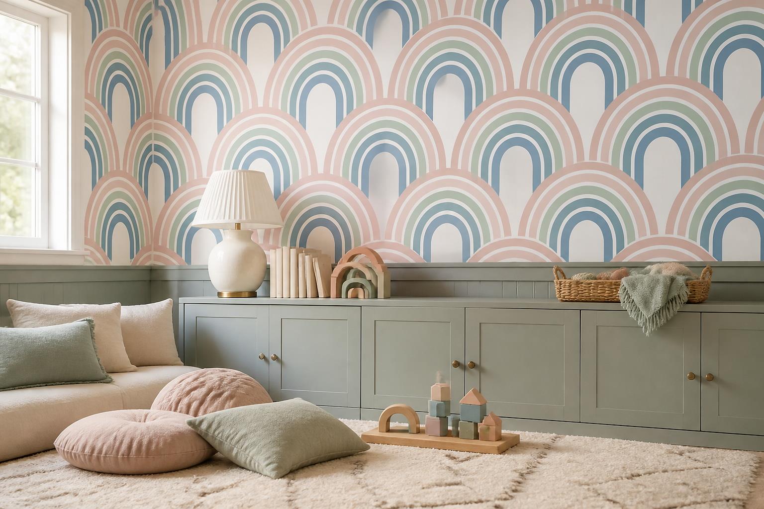 Tan And Neutral Abstract Forms Textured Tones Wallpaper Mural Accent-wall-wallpaper-murals, Peel-and-stick Finish