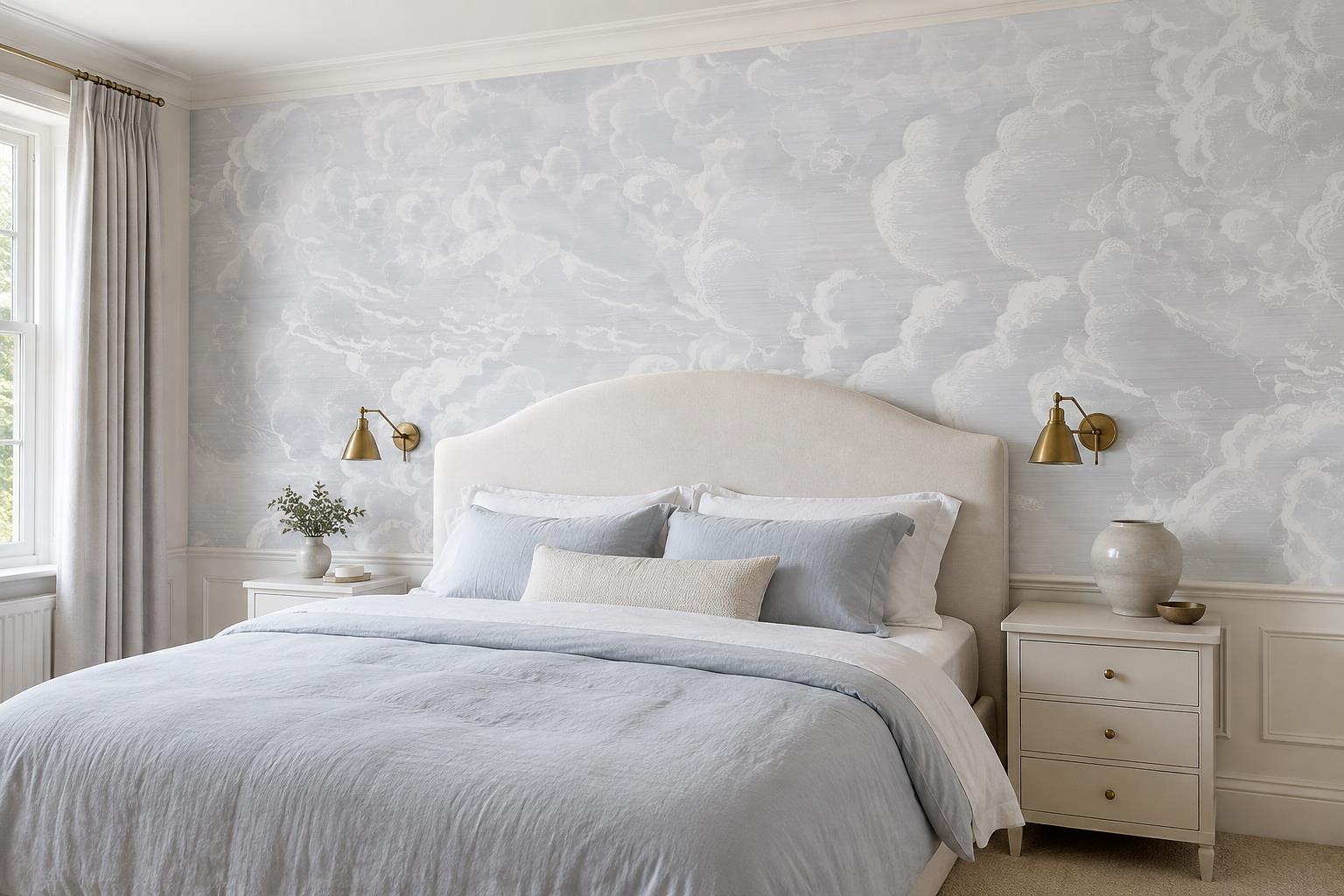 Tan And Neutral Abstract Forms Textured Quiet Wallpaper Mural Bedroom-wallpaper-murals, Peel-and-stick Finish