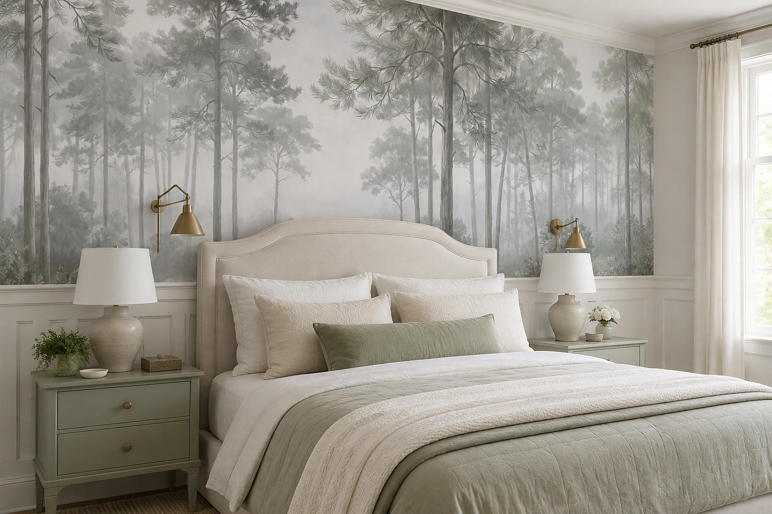 Tan And Neutral Abstract Forms Textured Soft Wallpaper Mural Bedroom-wallpaper-murals, Peel-and-stick Finish