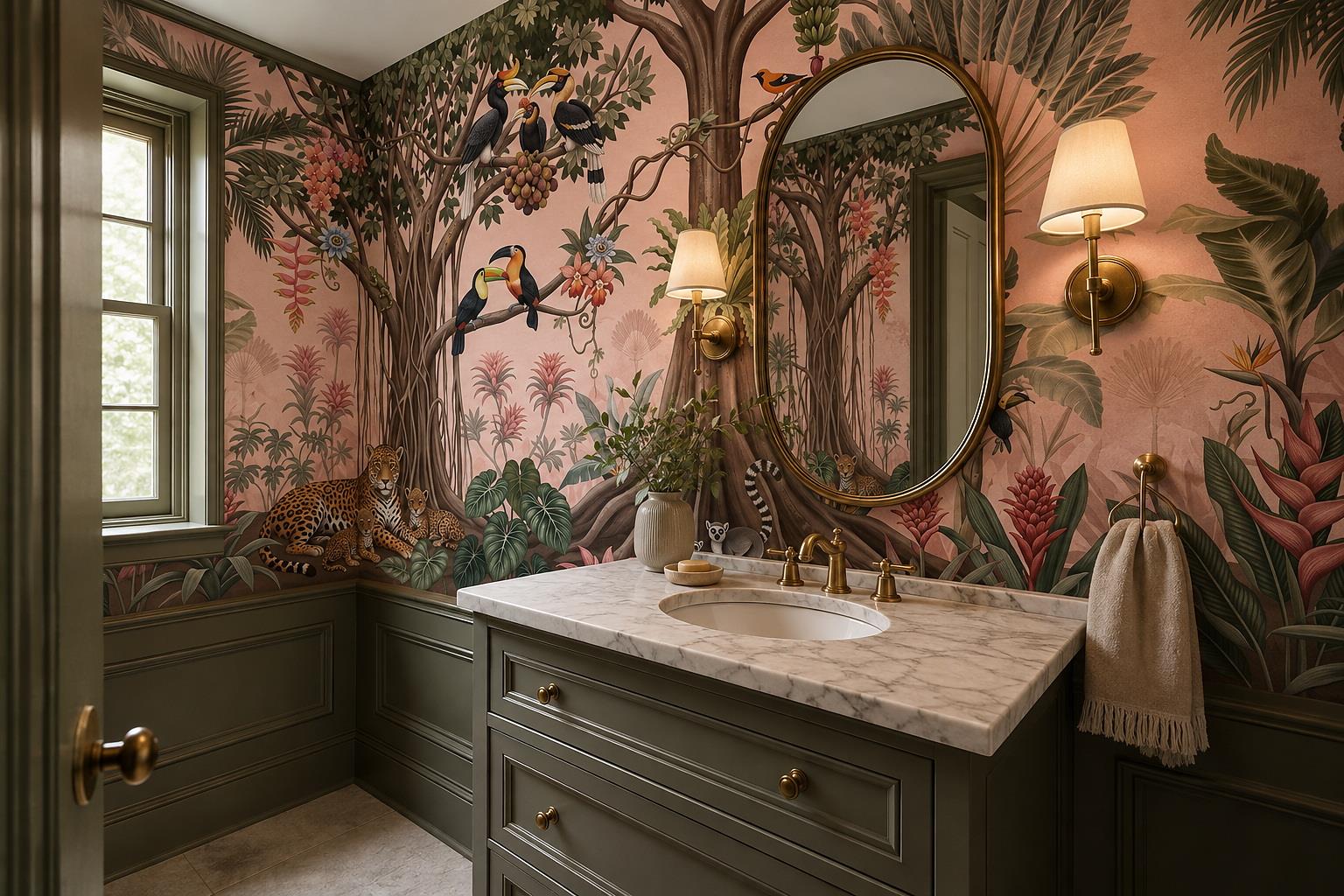 Tan And Neutral Abstract Forms Organic Atmospheric Wallpaper Mural Accent-wall-wallpaper-murals, Peel-and-stick Finish